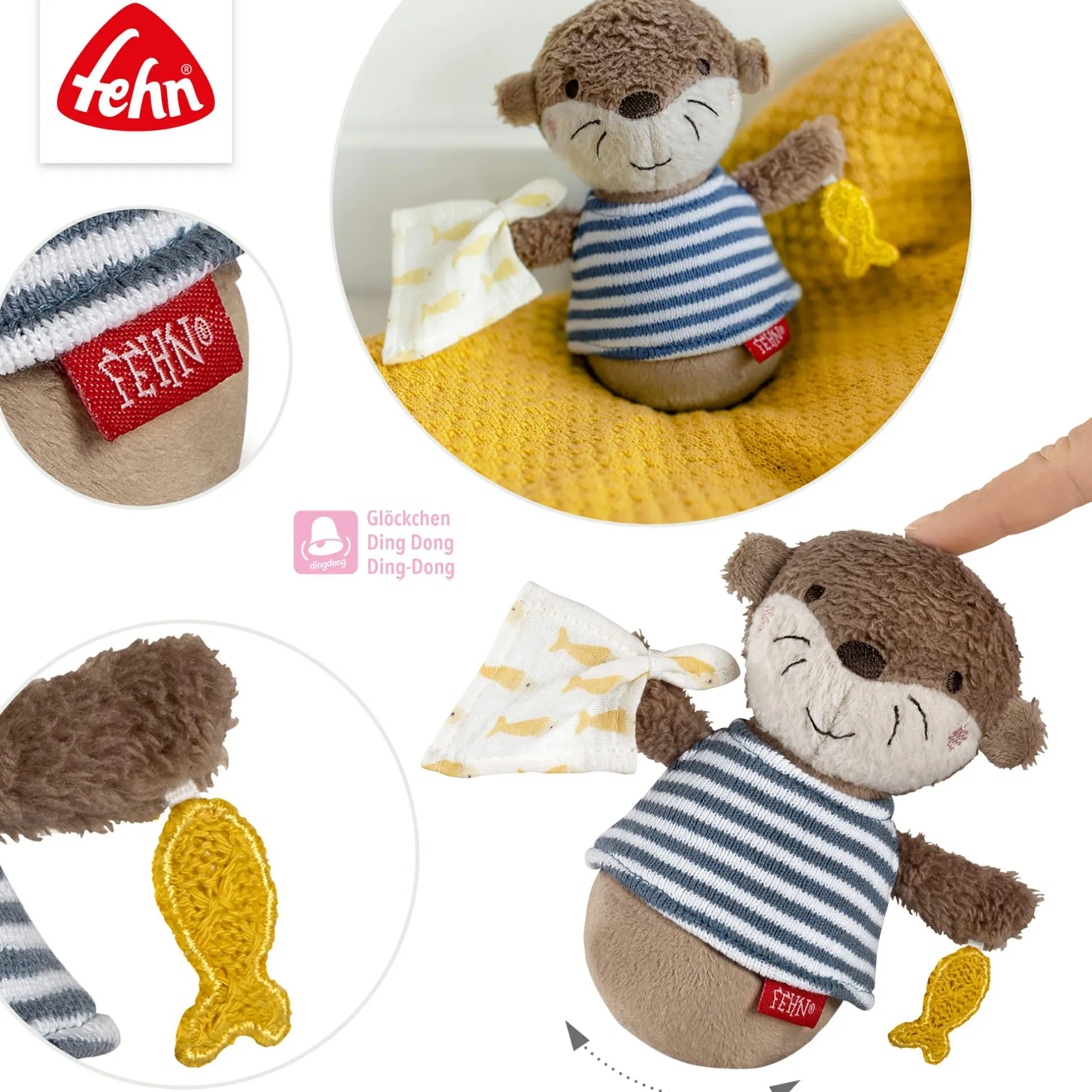 fehn Mini-Stehauf Otter Theo*Kinder Lernspielzeug
