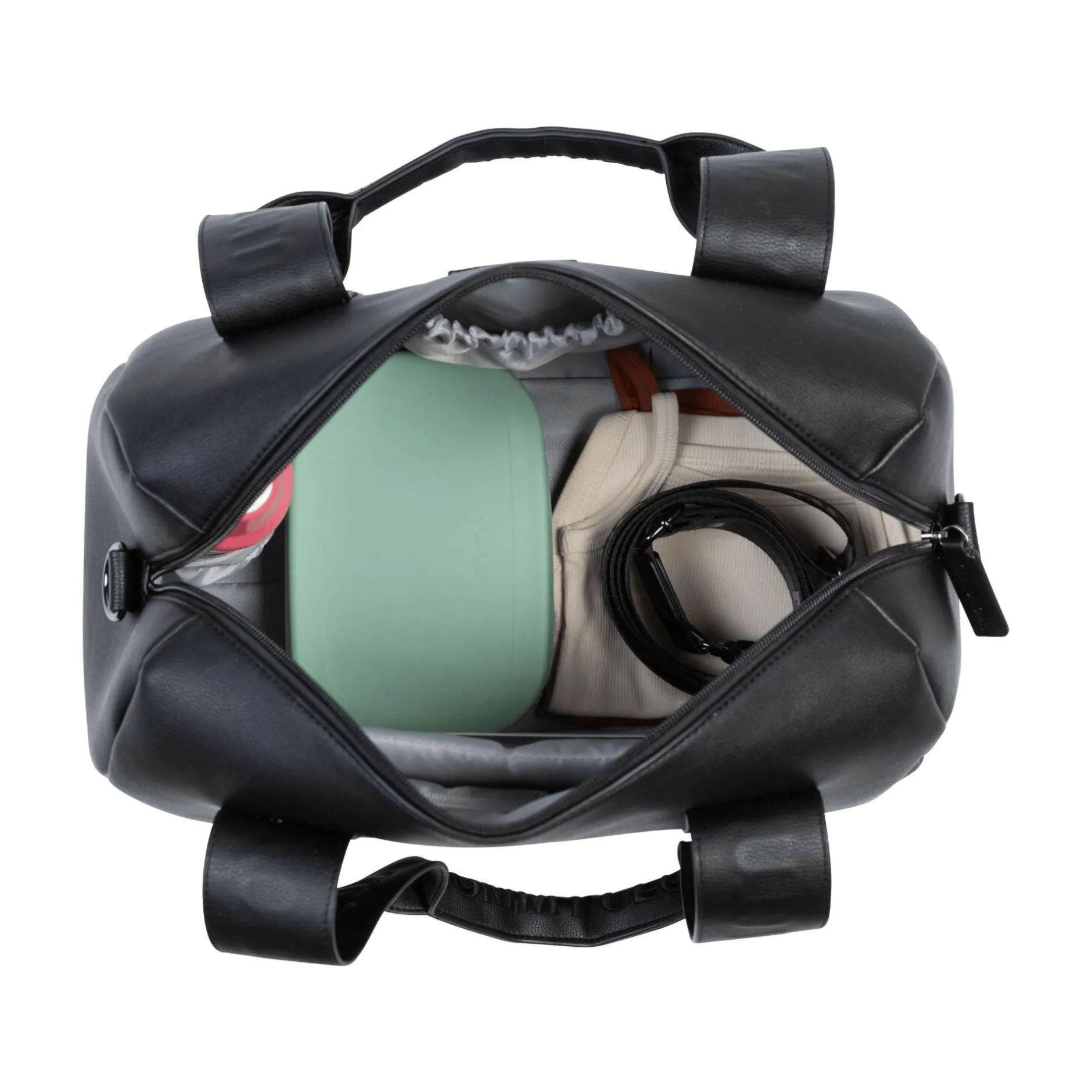 CHILDHOME Mommy Club Wickeltasche Simili Leder Schwarz* Wickeltaschen