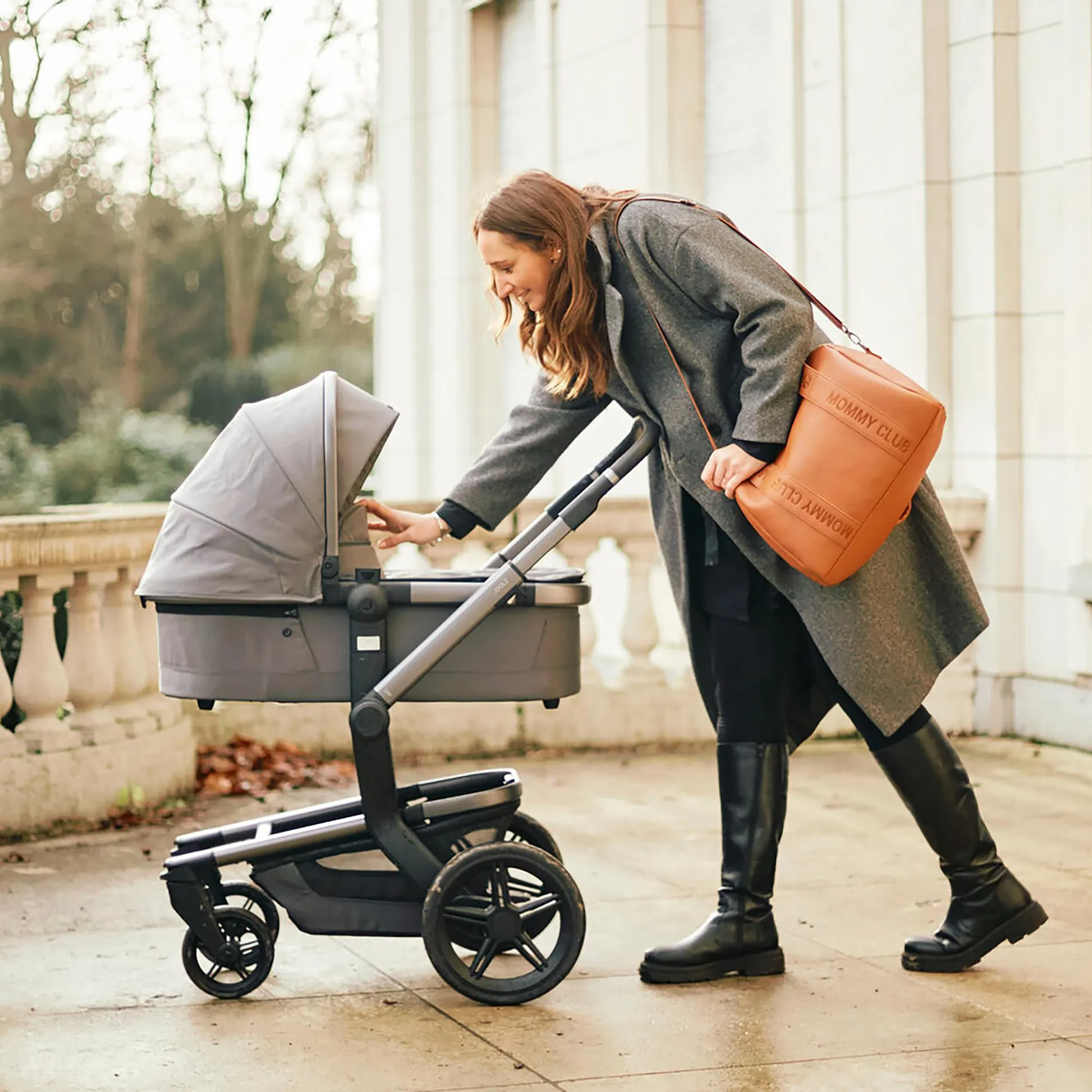 CHILDHOME Mommy Club Wickeltasche Simili Leder Braun* Wickeltaschen