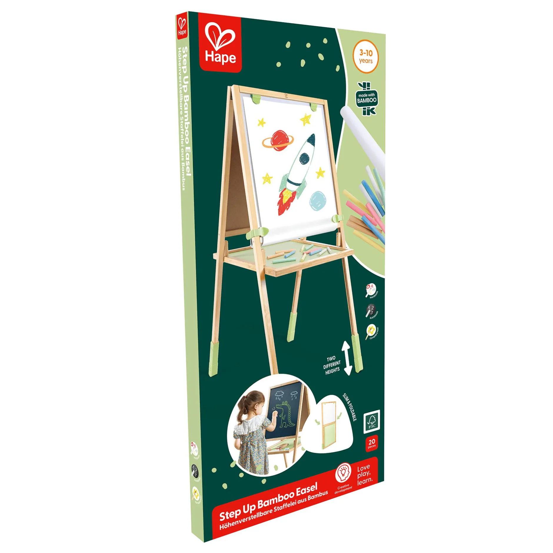 Hape Multifunktions-Staffelei*Kinder Holzspielzeug|Spielzeug Ab 3 Jahren