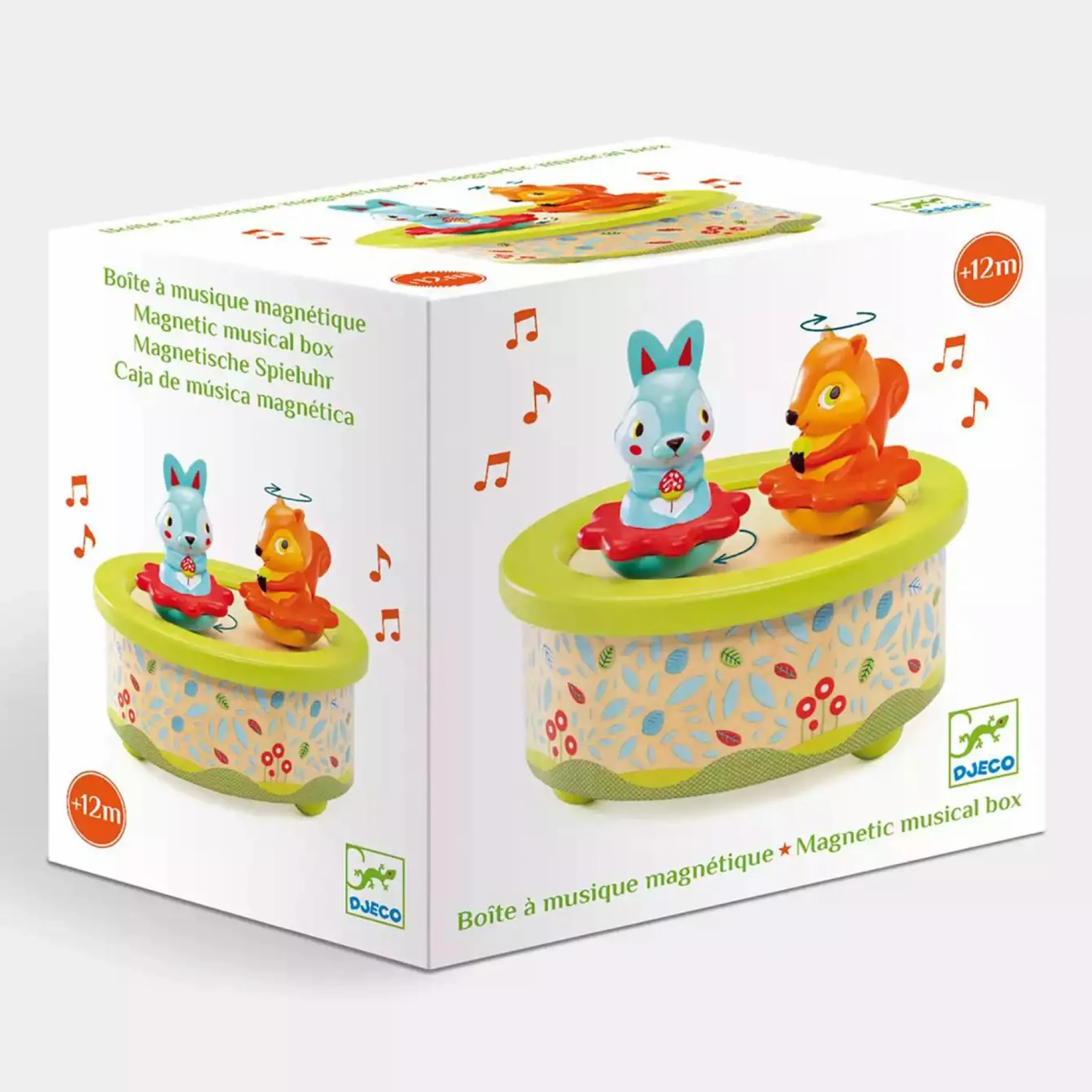 DJECO Musikuhr Freunde Melodie*Kinder Holzspielzeug