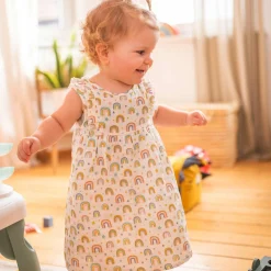LITTLE ONE Musselin Kleid Regenbogen* Festliche Kleidung