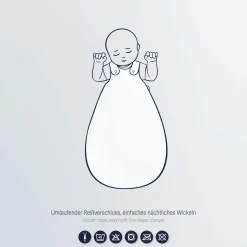 Zu00f6llner Musselin-Babyschlafsack Gr. 50/56* Schlafsäcke|Schlafsäcke