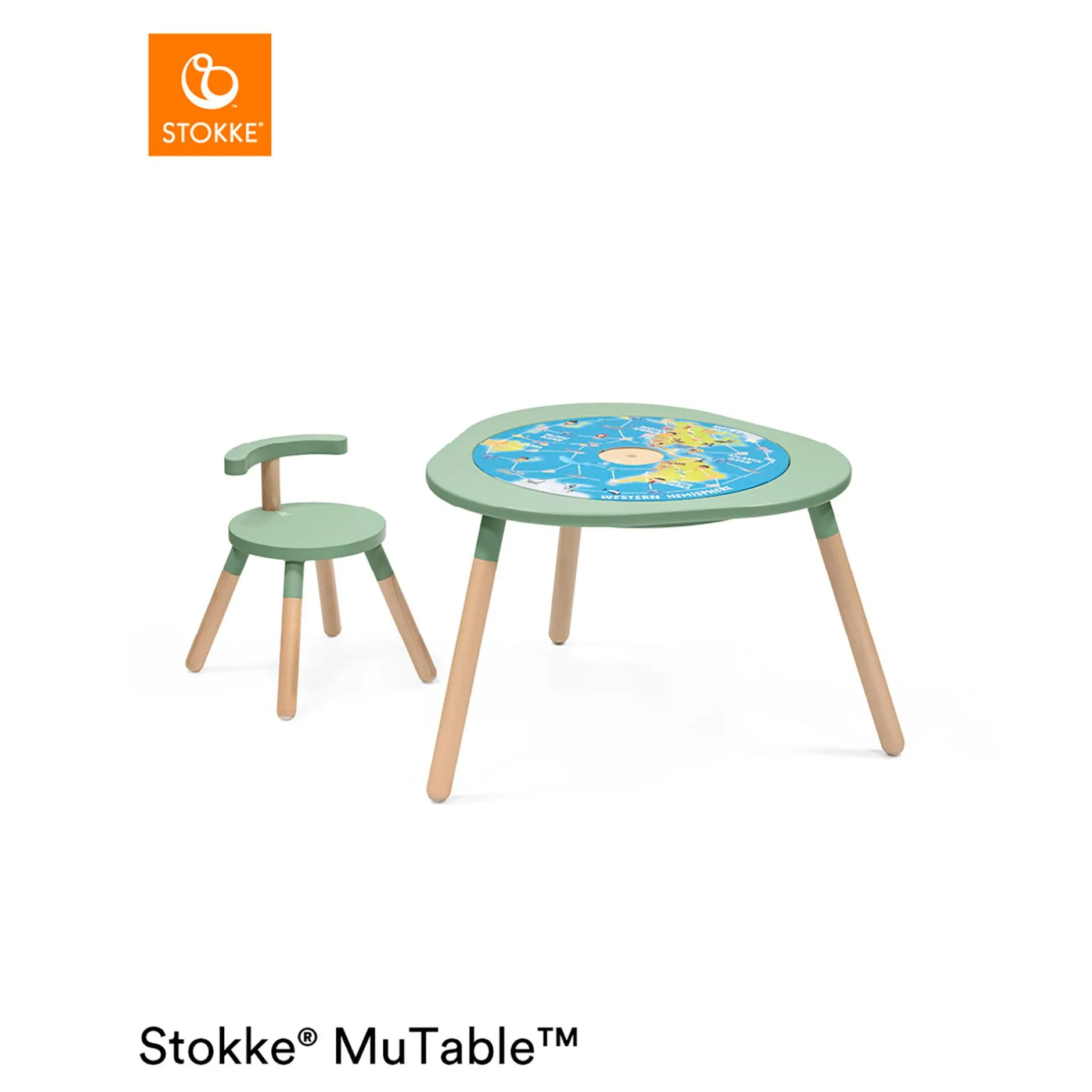 STOKKE MuTable™ Spielscheibe V2 "Rund um die Welt"*Kinder Kindersitzgruppen|Lernspielzeug