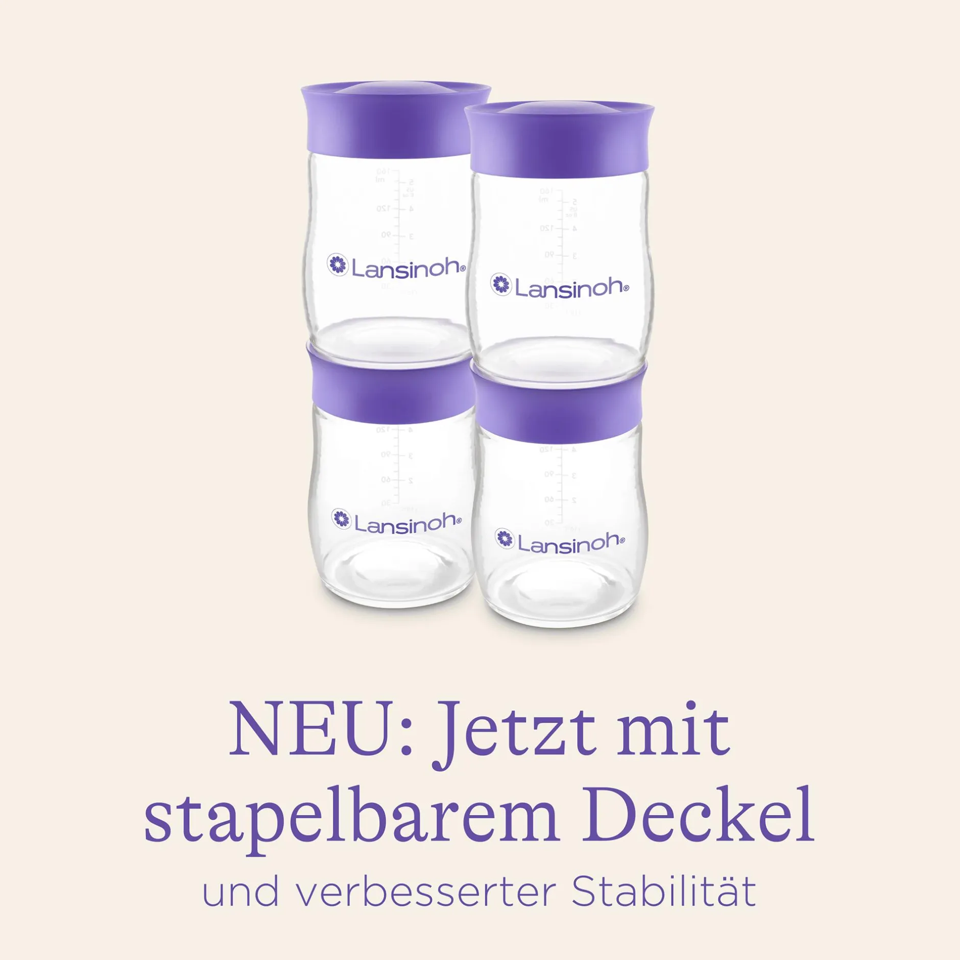 Lansinoh Muttermilchflaschen 4 x 160 ml* Flaschen & Sauger