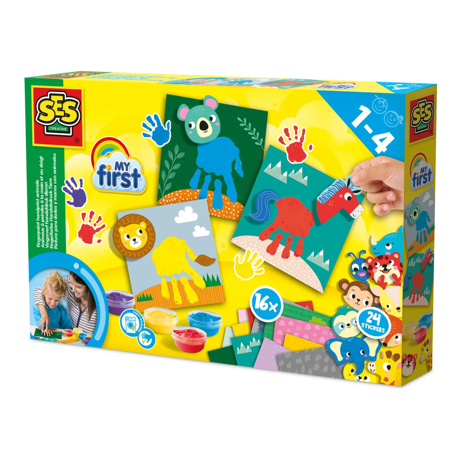 SES CREATIVE My first - Fingerfarbe Handabdruck Tiere*Kinder Malen & Kneten