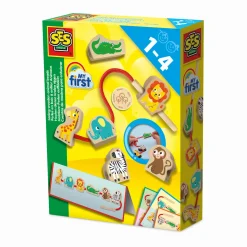 SES CREATIVE My first - Holztiere-Perlen auffädeln*Kinder Holzspielzeug