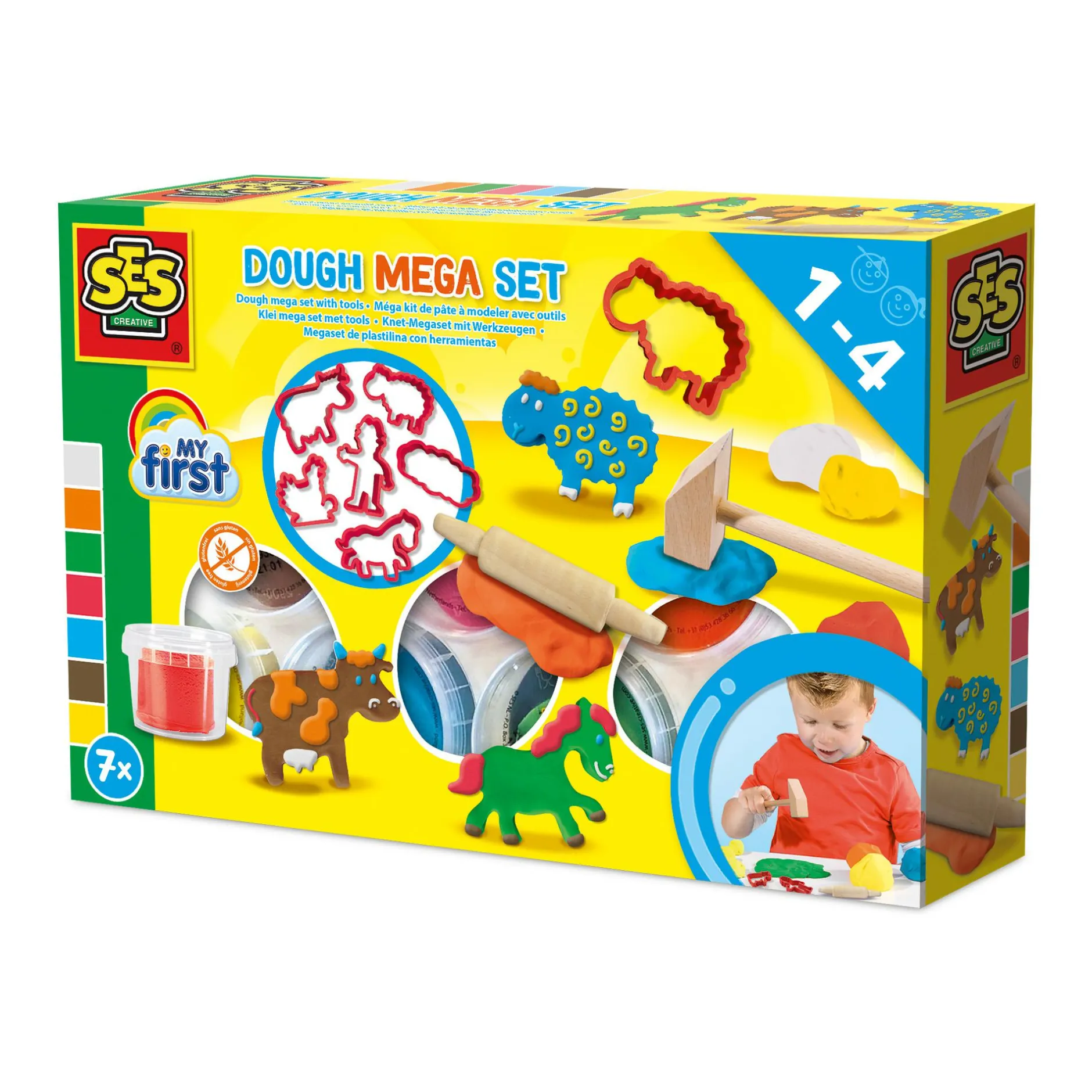SES CREATIVE My first - Knet-Megaset mit Werkzeugen*Kinder Malen & Kneten