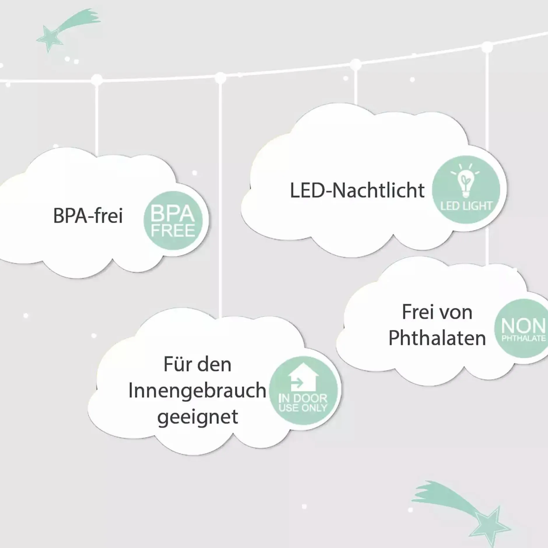 lumilu Nachtlicht Mini Zoo Nilpferd* Nachtlichter|Spieluhren