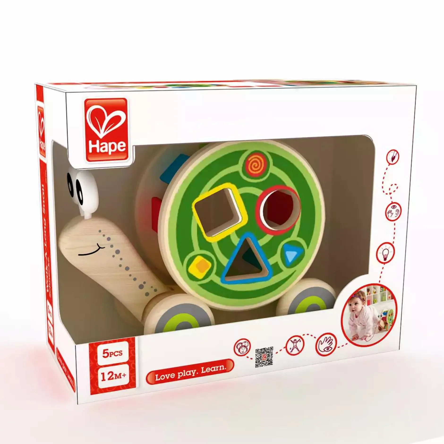 Hape Nachzieh-Schnecke*Kinder Holzspielzeug
