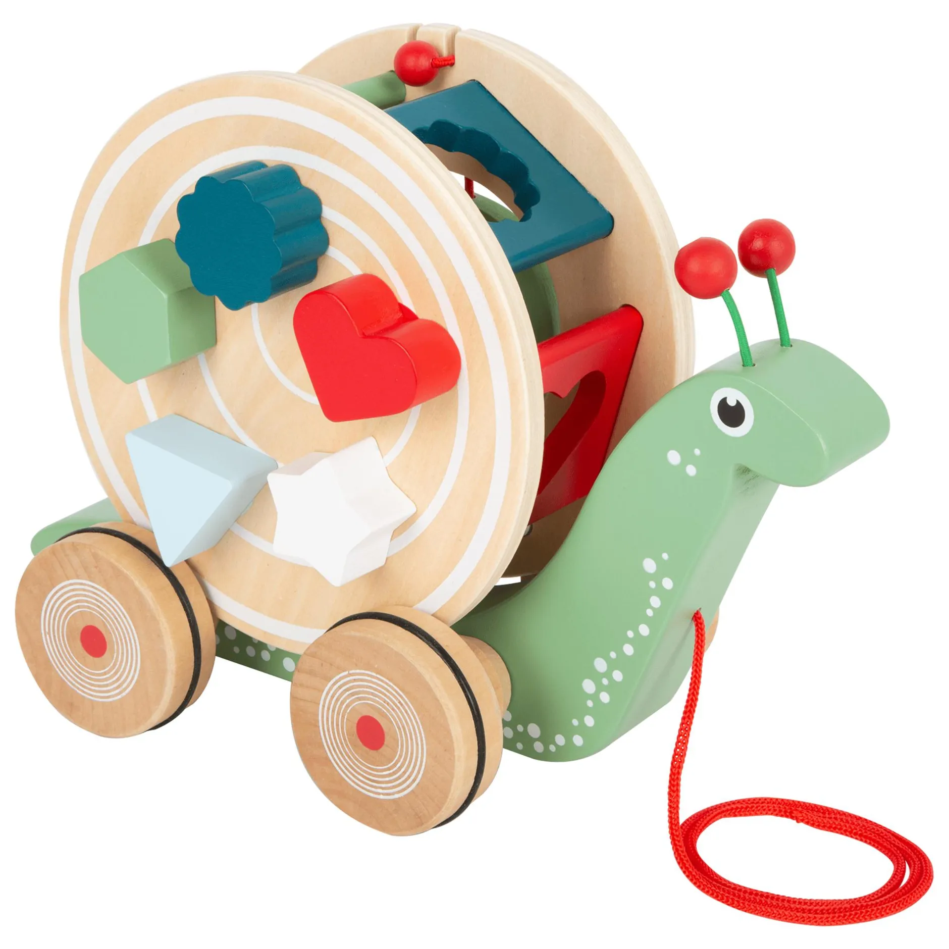 small foot Nachzieh-Stecktier Schnecke*Kinder Lernspielzeug|Holzspielzeug