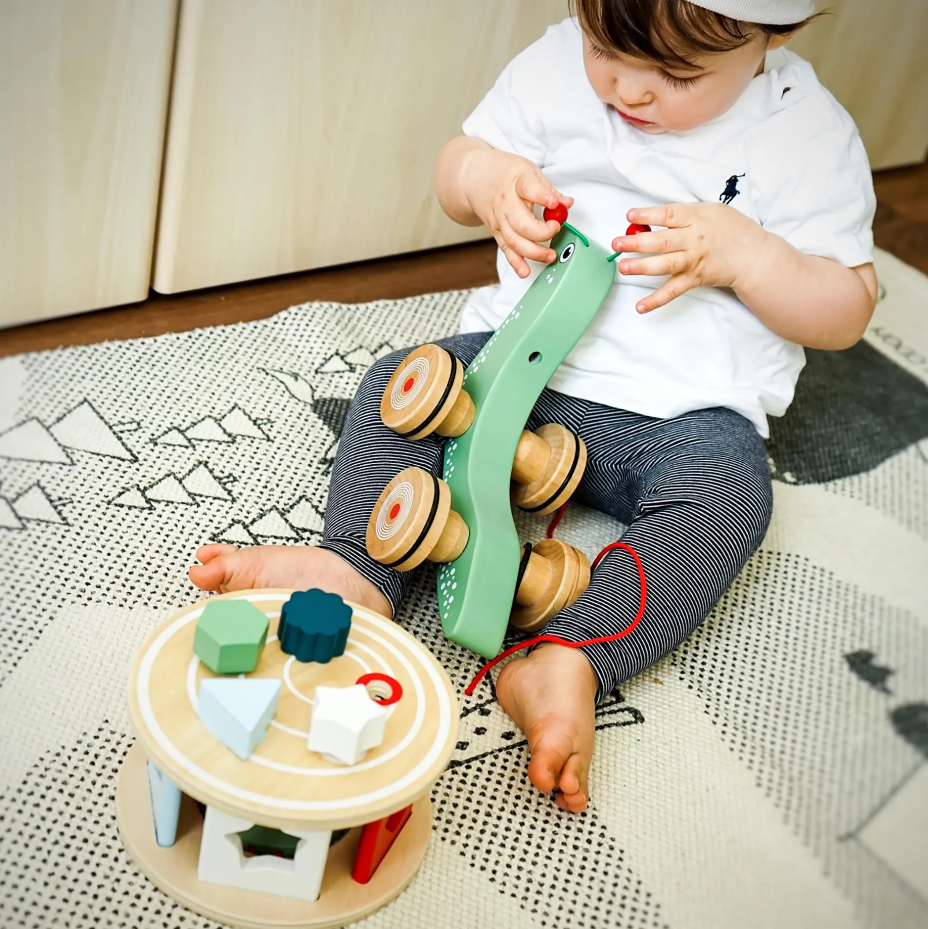 small foot Nachzieh-Stecktier Schnecke*Kinder Lernspielzeug|Holzspielzeug