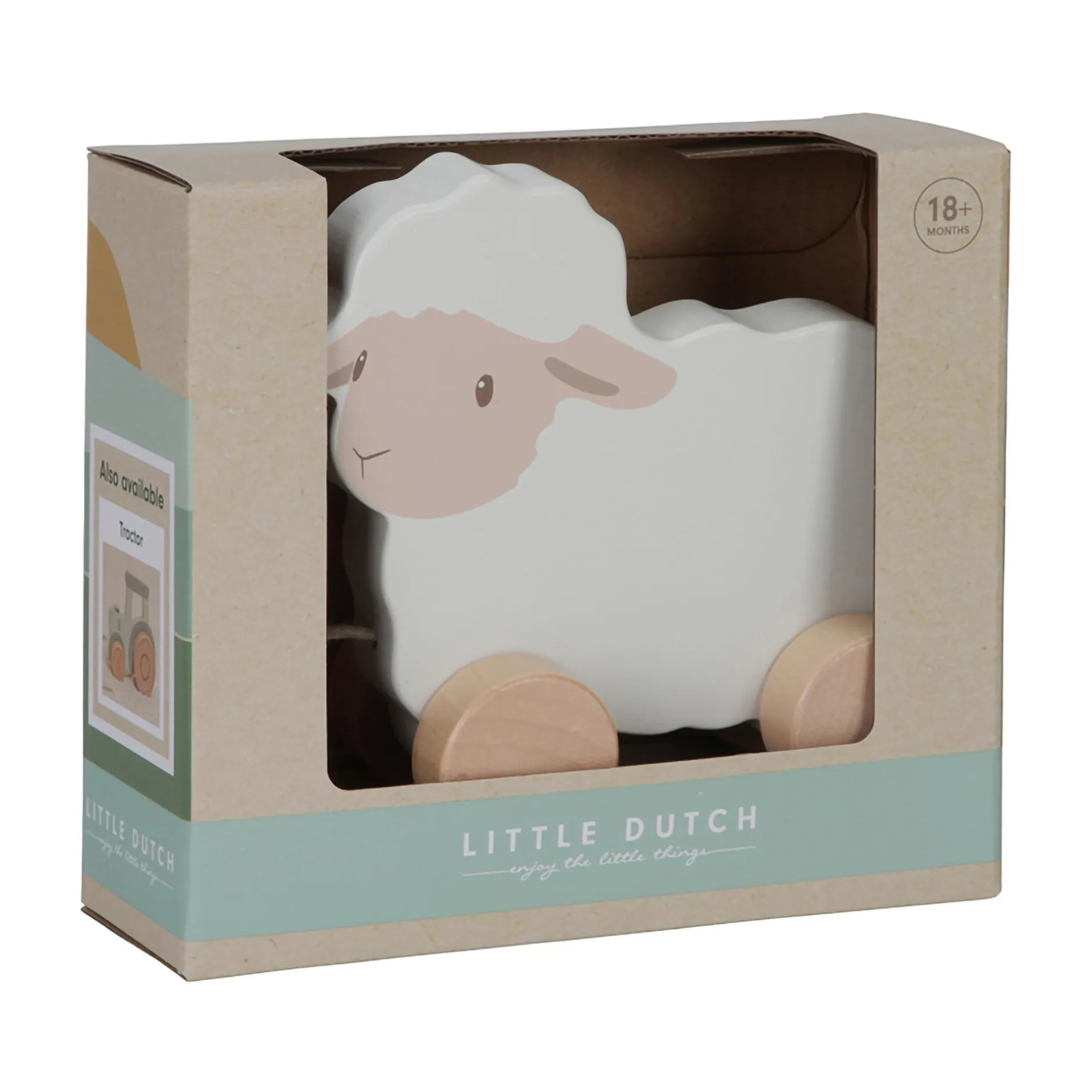 LITTLE DUTCH Nachziehtier Schaf Little Farm*Kinder Holzspielzeug