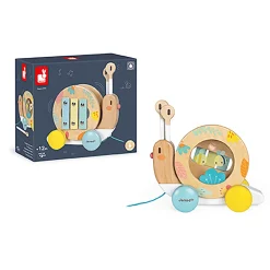 Janod Nachziehtier Schnecke*Kinder Holzspielzeug