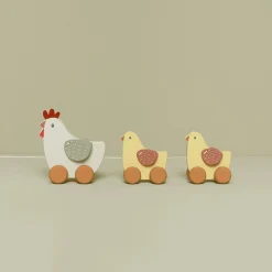 LITTLE DUTCH Nachziehtiere Hühner*Kinder Holzspielzeug