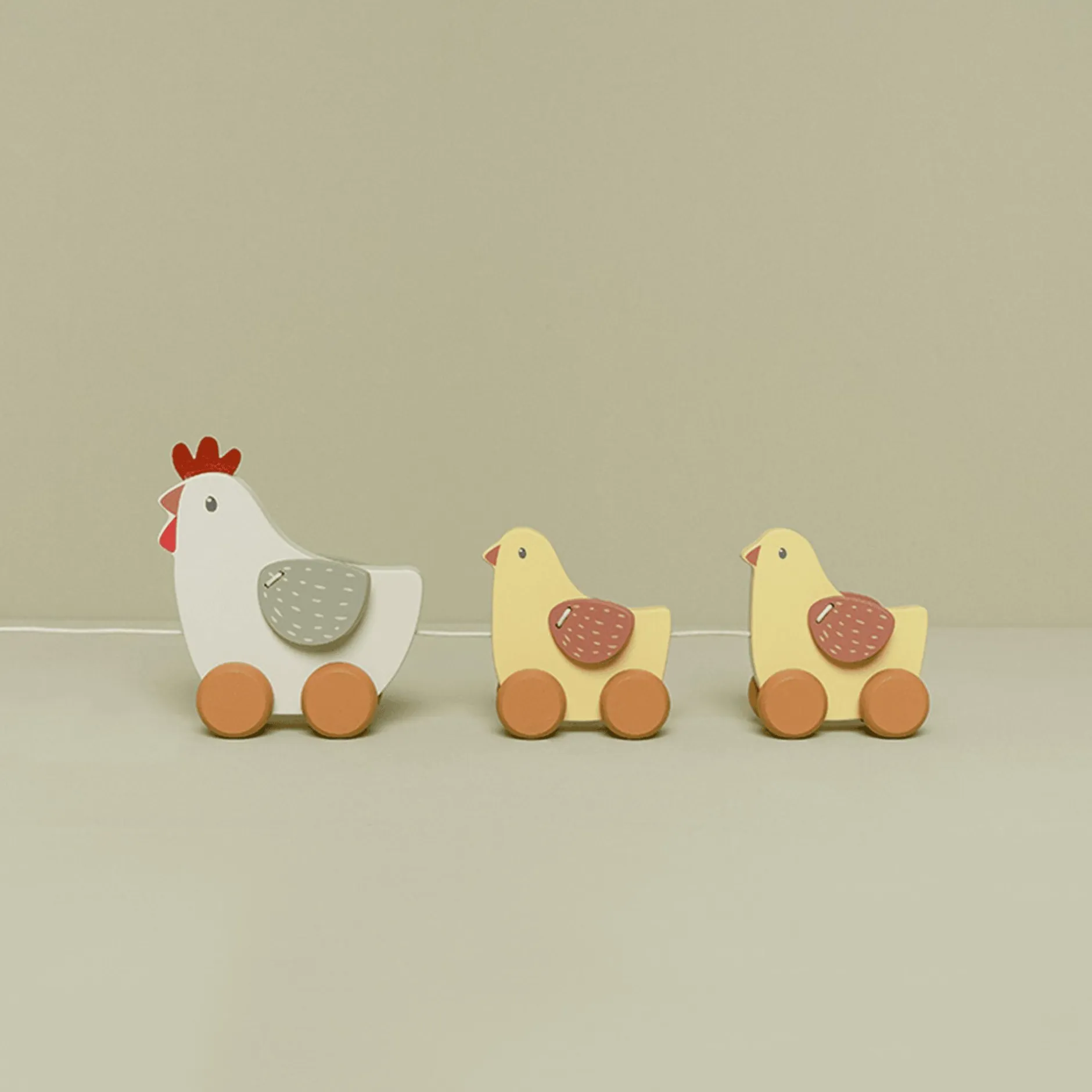 LITTLE DUTCH Nachziehtiere Hühner*Kinder Holzspielzeug