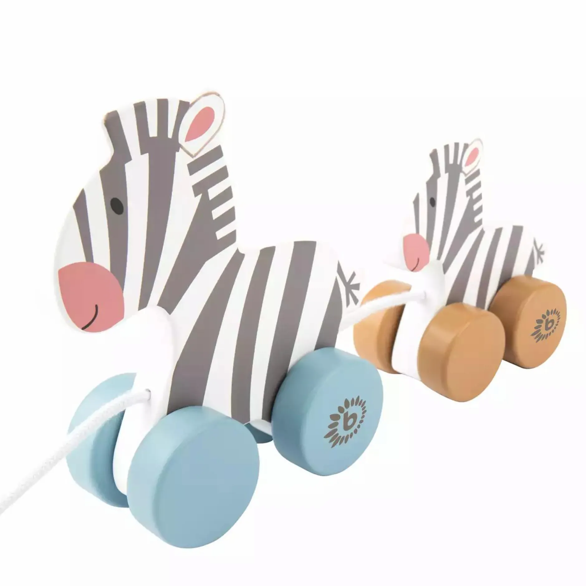 bieco Nachziehzebras*Kinder Holzspielzeug