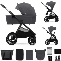 Kinderkraft NEA 2.0 Deep Grey*Kinder Kombi-Kinderwagen