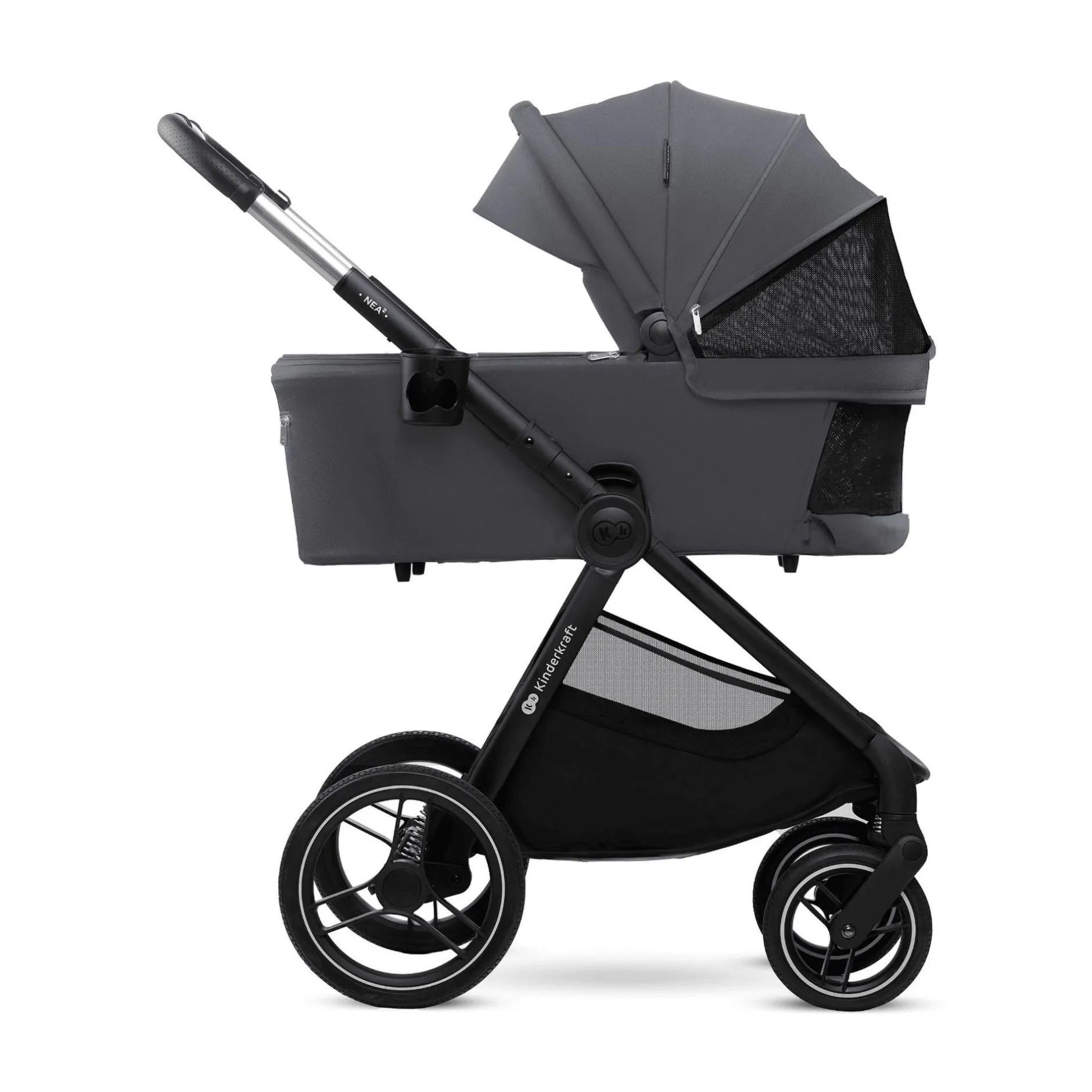 Kinderkraft NEA 2.0 Deep Grey*Kinder Kombi-Kinderwagen