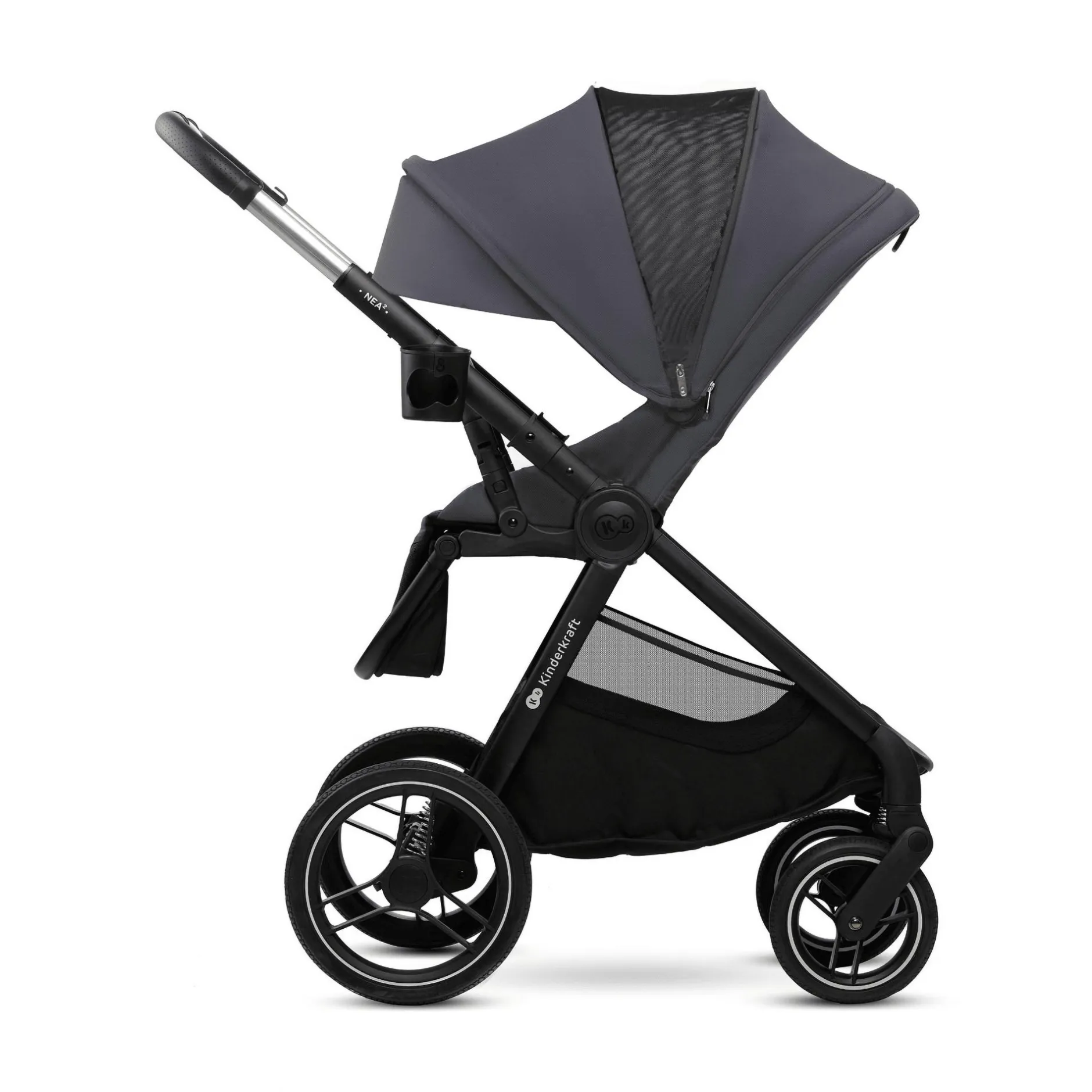 Kinderkraft NEA 2.0 Deep Grey*Kinder Kombi-Kinderwagen