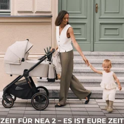 Kinderkraft NEA 2.0 Platinum Grey*Kinder Kombi-Kinderwagen