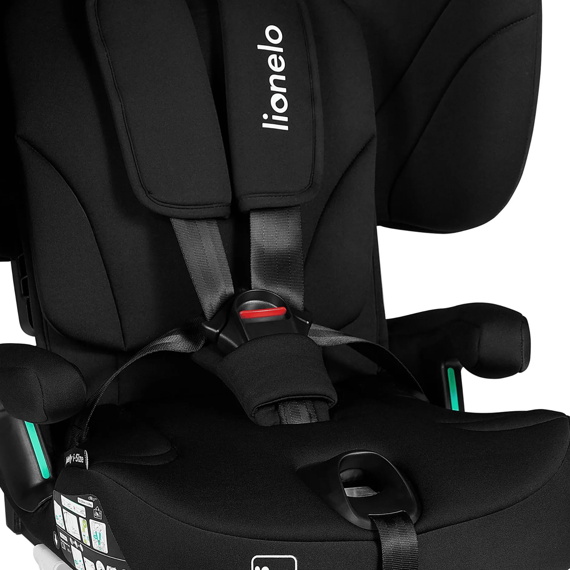 lionelo Nelly i-Size Black Carbon*Kinder Kindersitze 9-36 Kg, Gruppe 1/2/3