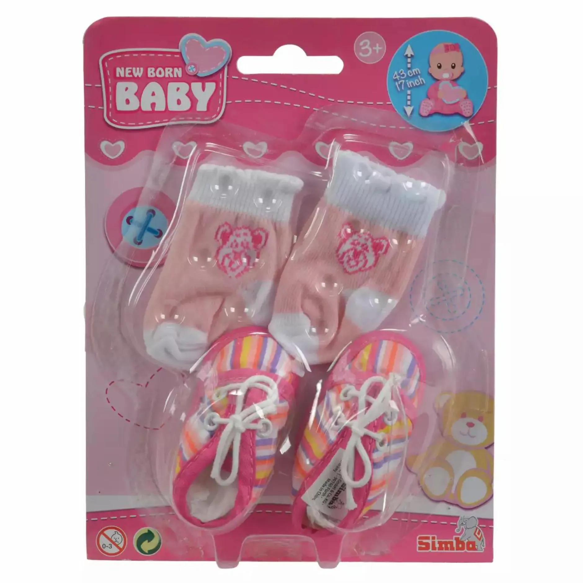 Simba New Born Baby Schuhe und Socken*Kinder Puppen & Puppenwagen|Spielzeug Ab 3 Jahren