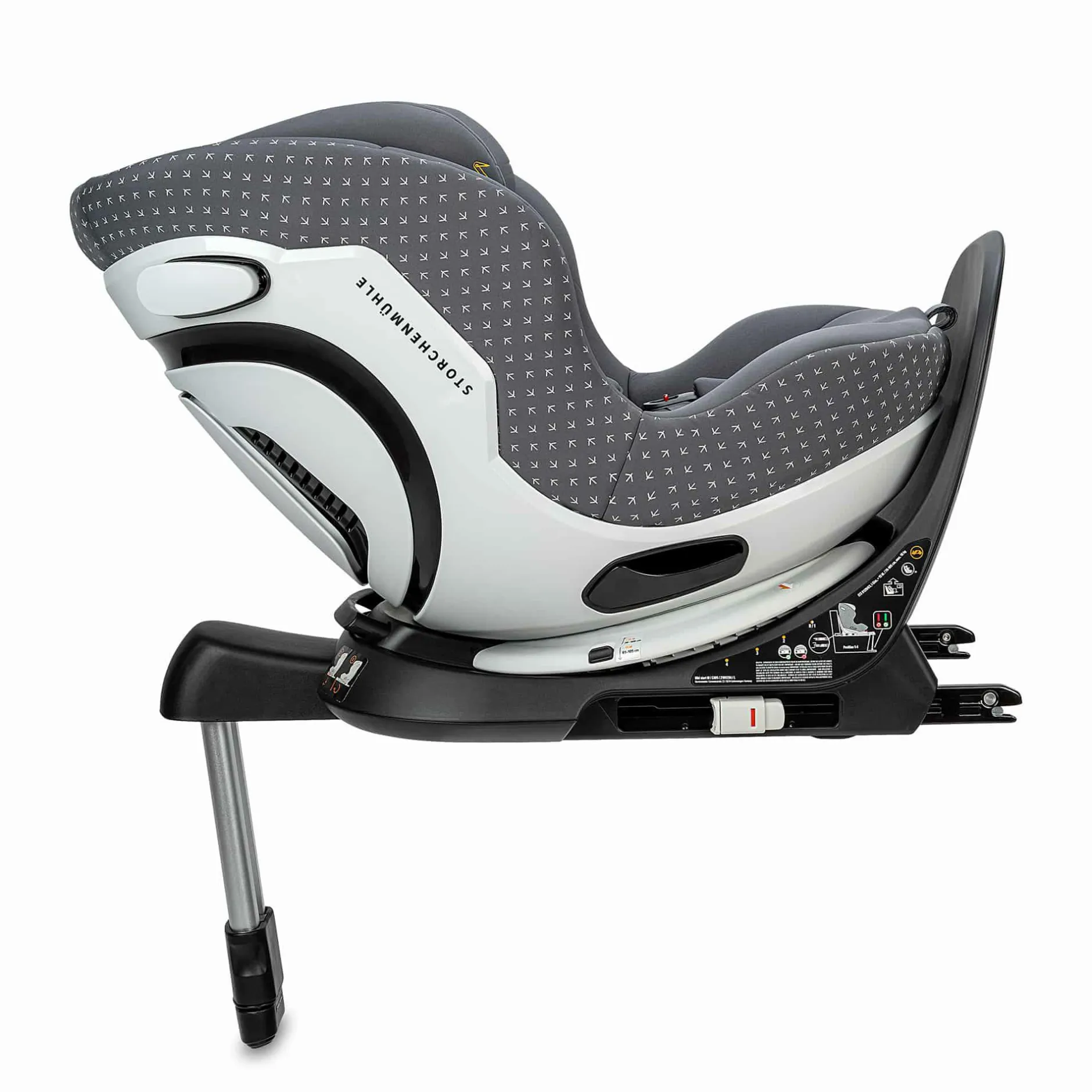 Storchenmu00fchle Niki Start M Asphalt*Kinder Kindersitze Isofix|Reboarder 0-18 Kg, Gruppe 0+/1