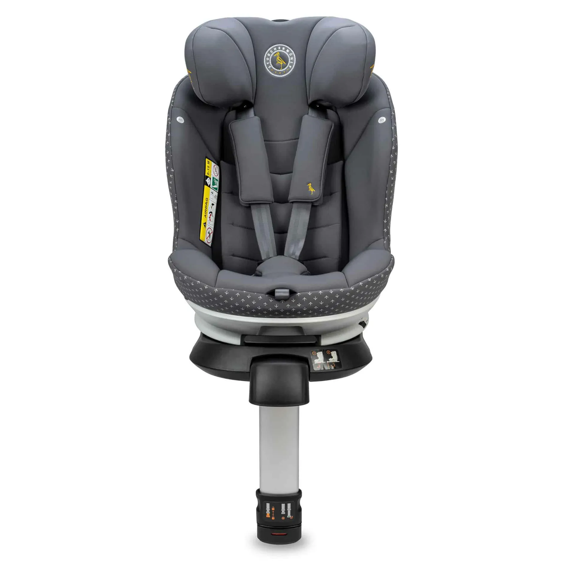 Storchenmu00fchle Niki Start M Asphalt*Kinder Kindersitze Isofix|Reboarder 0-18 Kg, Gruppe 0+/1