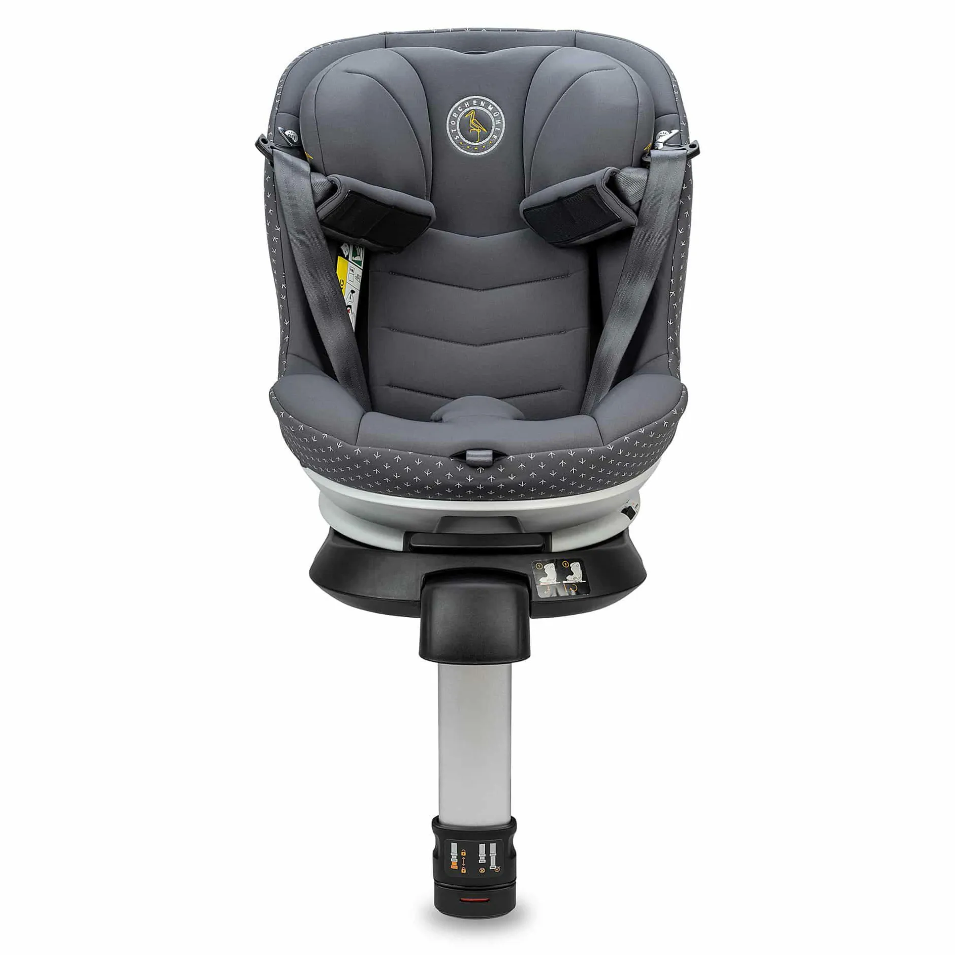 Storchenmu00fchle Niki Start M Asphalt*Kinder Kindersitze Isofix|Reboarder 0-18 Kg, Gruppe 0+/1