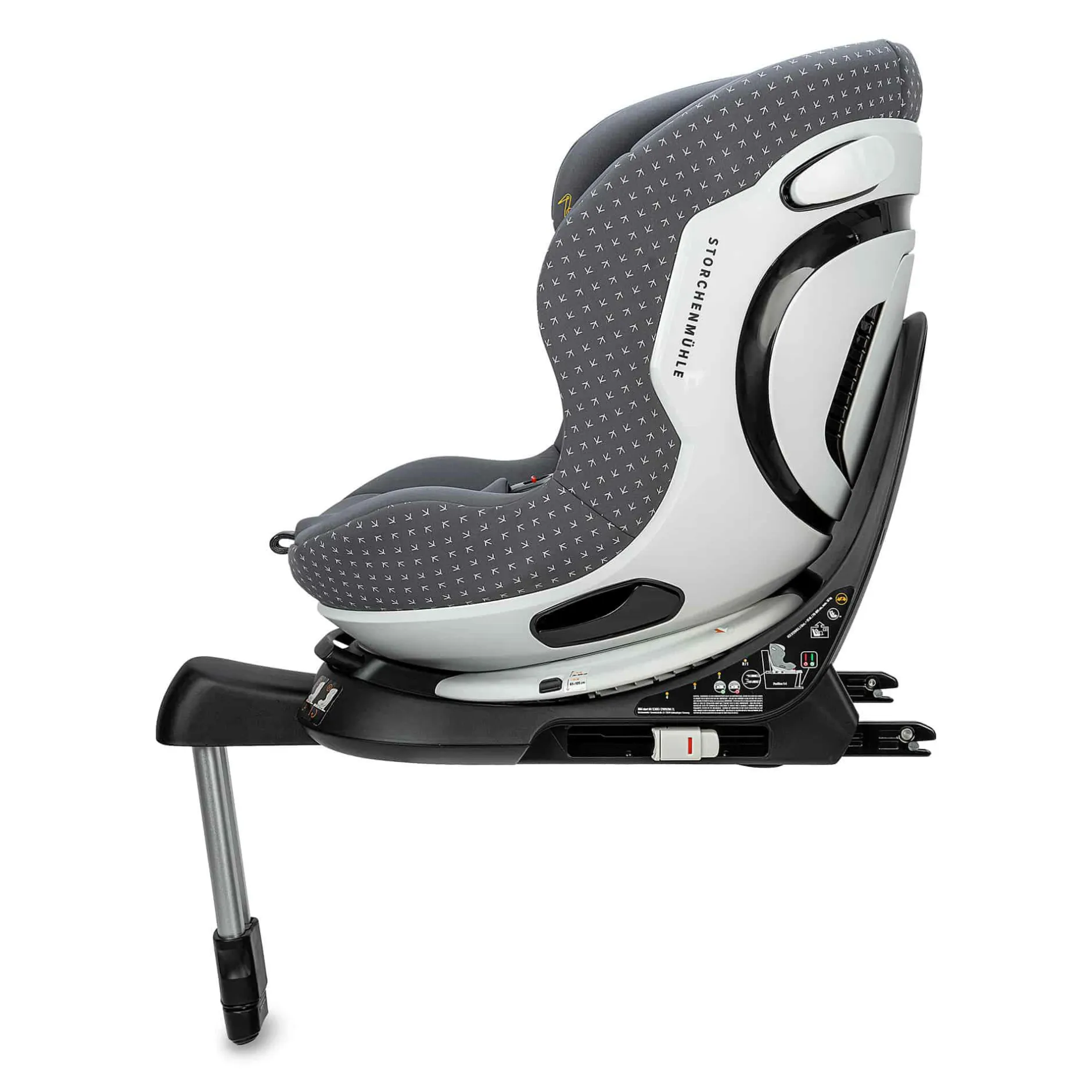 Storchenmu00fchle Niki Start M Asphalt*Kinder Kindersitze Isofix|Reboarder 0-18 Kg, Gruppe 0+/1