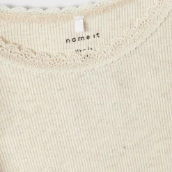 name it NMFKAB LS RIB TOP natur mel. NOS Peyote Melange     DL FS25* Kleinkindmode|Oberteile