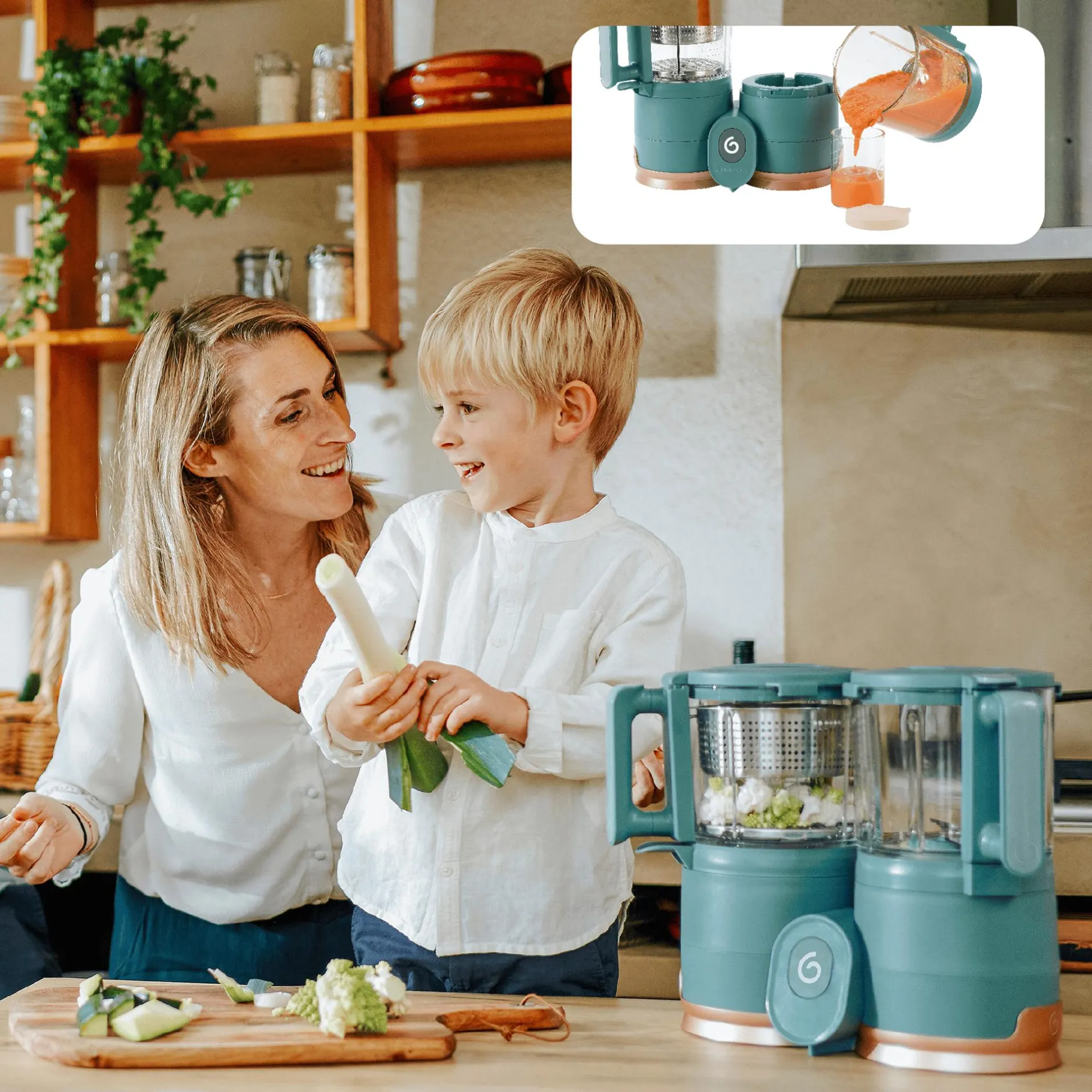 babymoov Nutribaby Glass Green Forest* Babykostwärmer