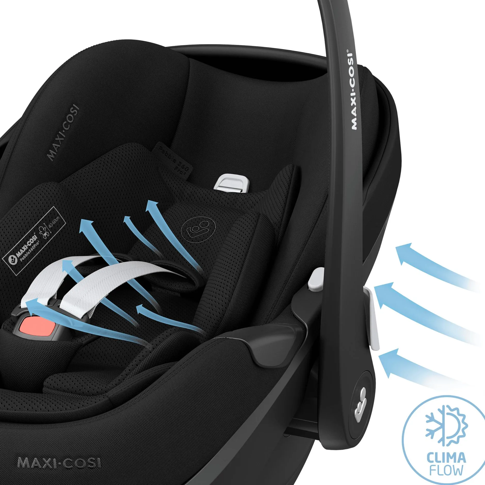MAXI-COSI Pebble 360 Pro² Twillic Black*Kinder Babyschalen 0-13 Kg, Gruppe 0+