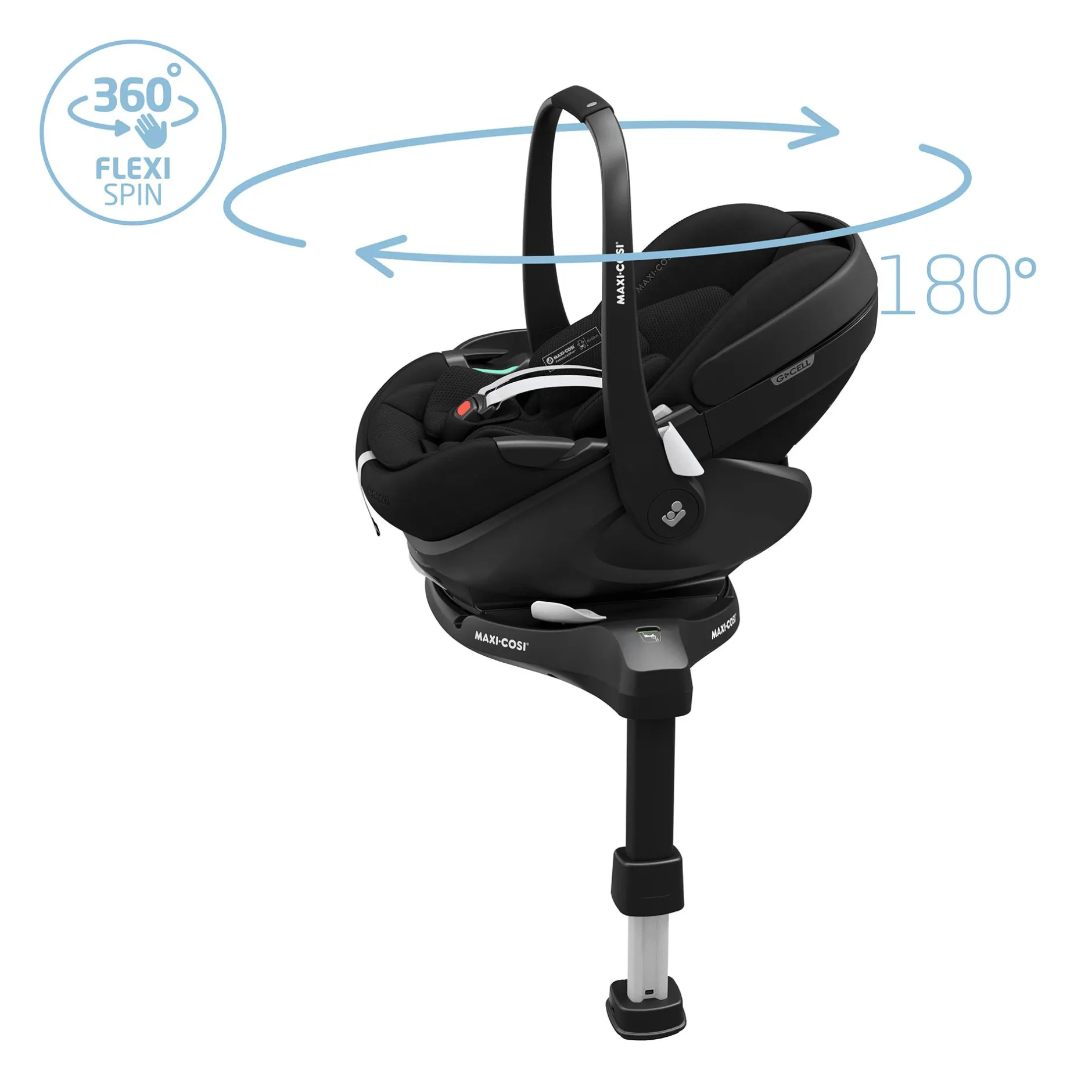 MAXI-COSI Pebble 360 Pro² Twillic Black*Kinder Babyschalen 0-13 Kg, Gruppe 0+