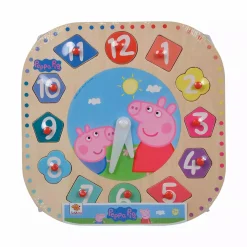 Eichhorn Peppa Pig Lernuhr*Kinder Lernspielzeug|Holzspielzeug