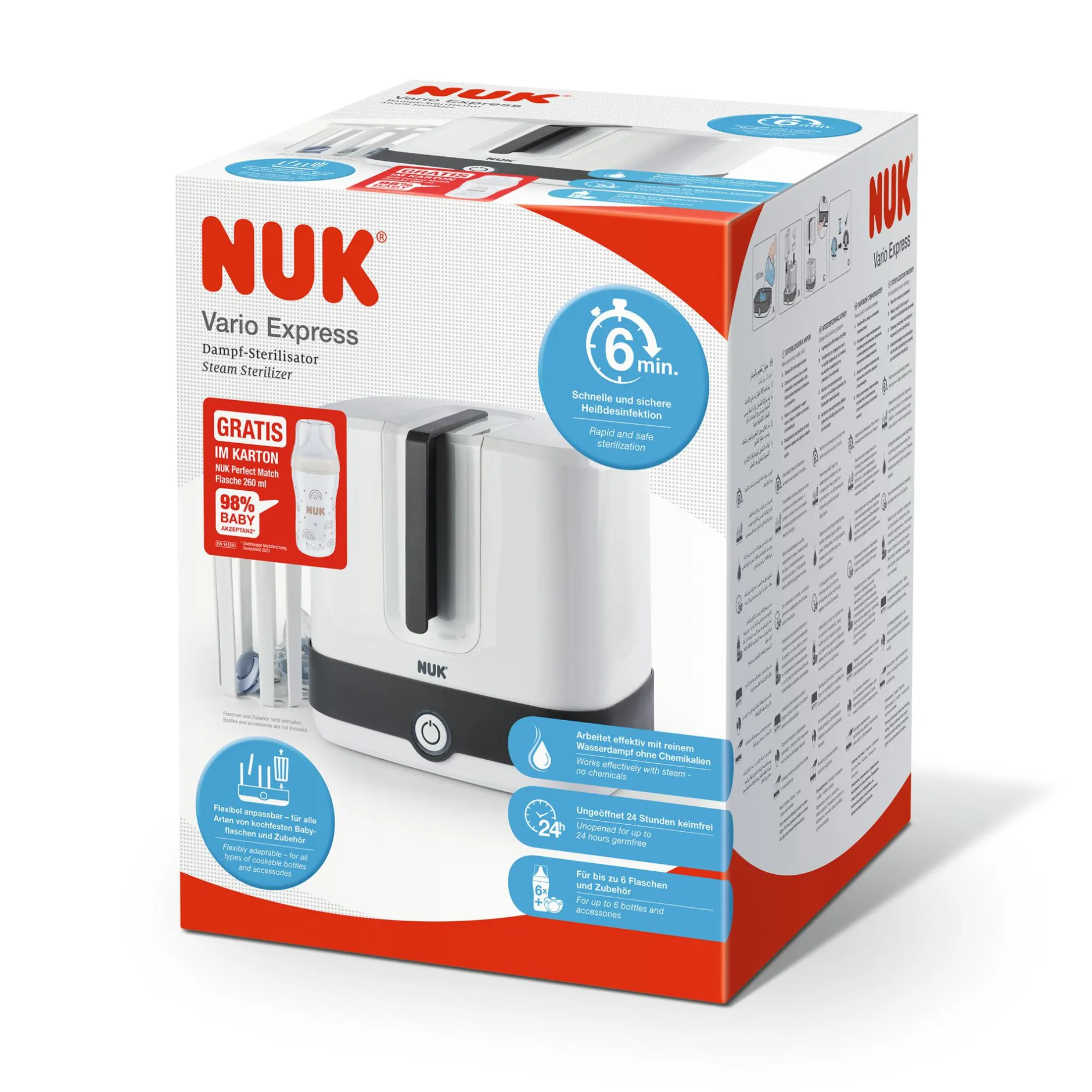 NUK Perfect Match Vario Express Dampf-Sterilisator* Vaporisatoren