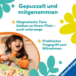 Ravensburger Play+ magnetisches Holz-Fühl-Puzzle: Dschungel*Kinder Lernspielzeug|Holzspielzeug