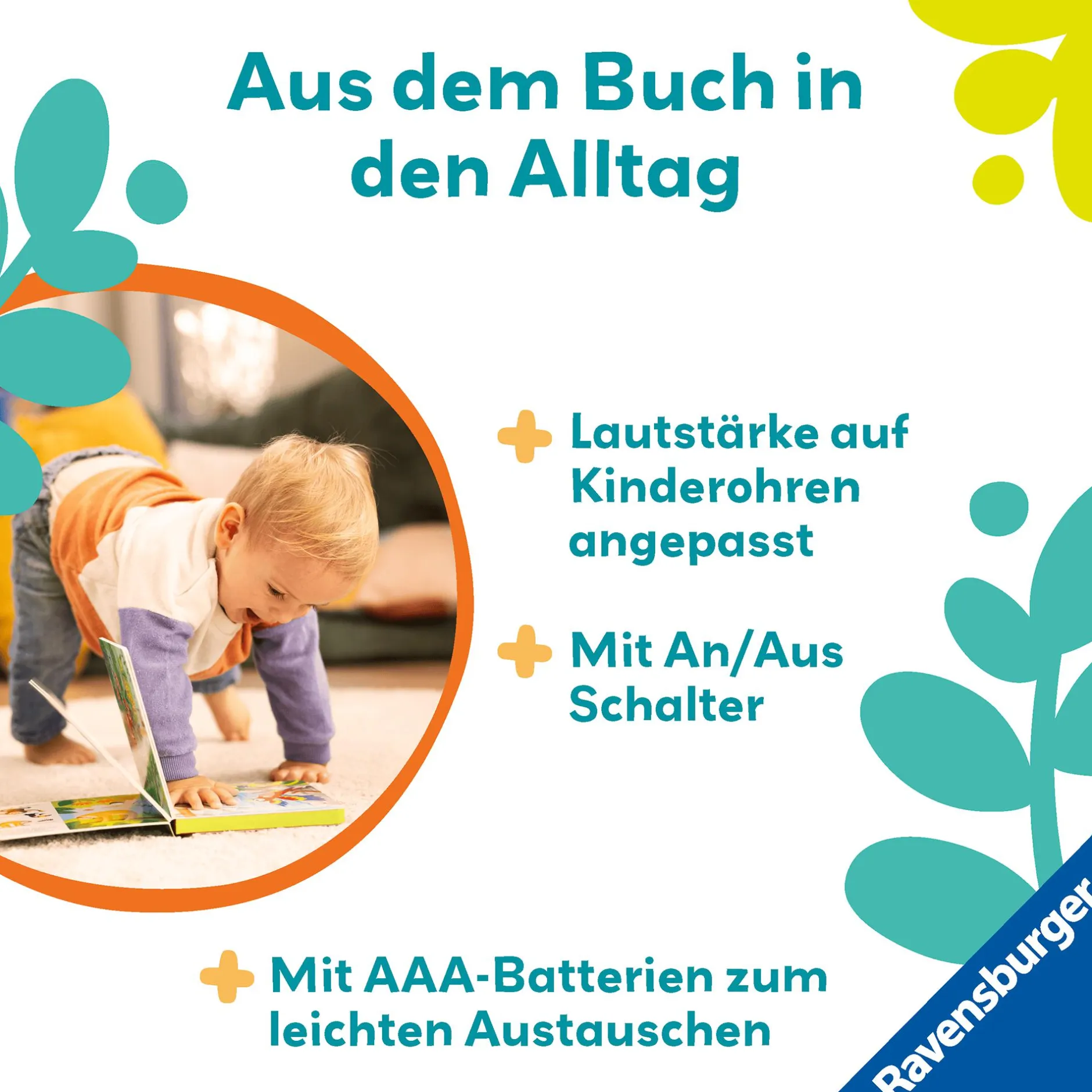 Ravensburger Play+ Mein allererstes Soundbuch: Tierkinder*Kinder Kinderbücher