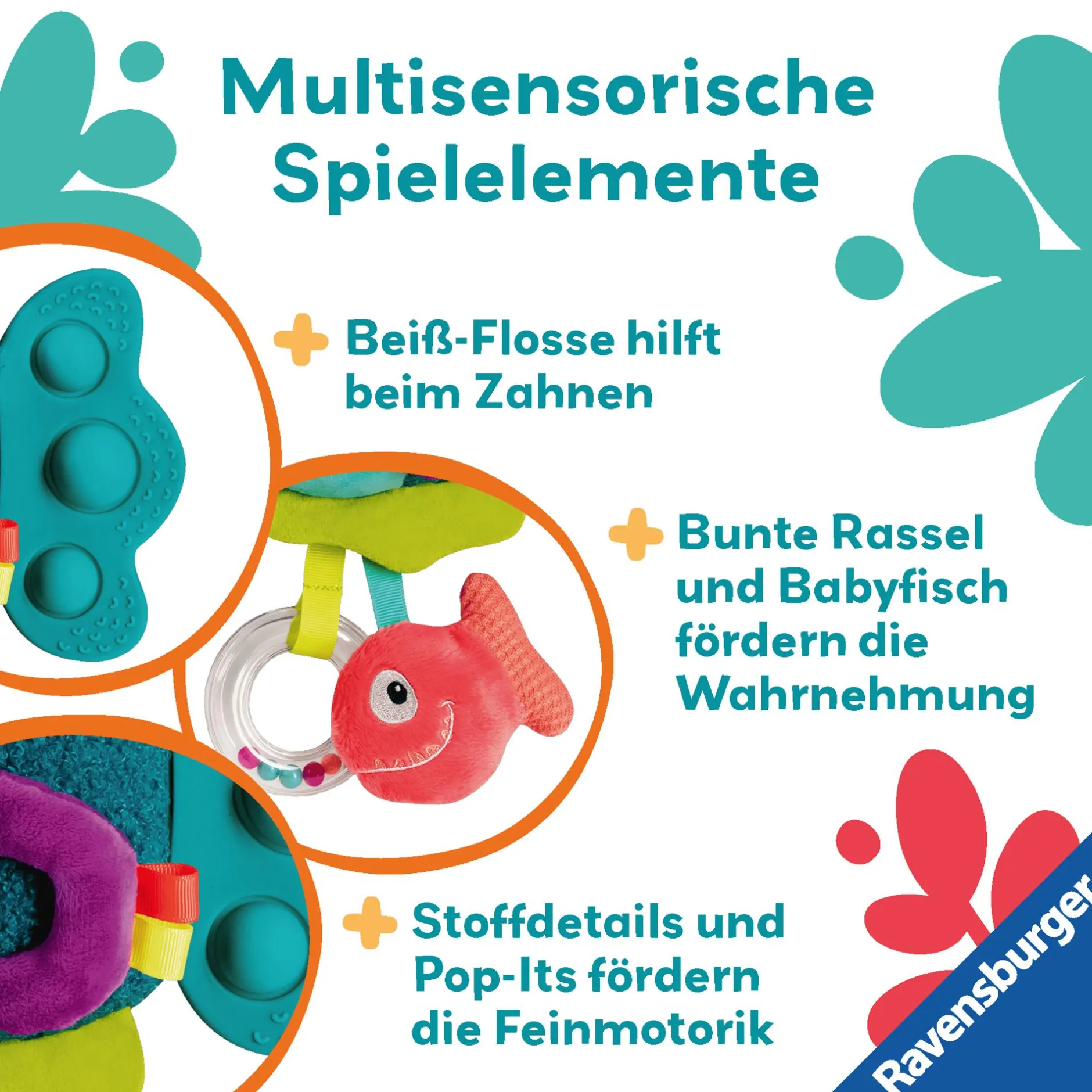 Ravensburger Play+ Pop-it Piranha* Rasseln & Greiflinge