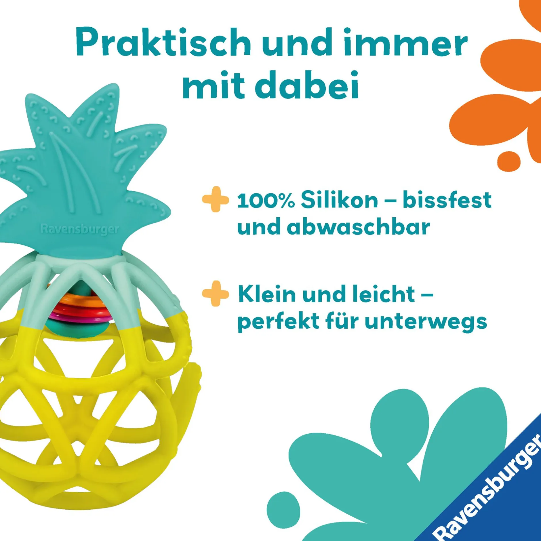 Ravensburger Play+ Rassel-Greifling Ananas* Rasseln & Greiflinge
