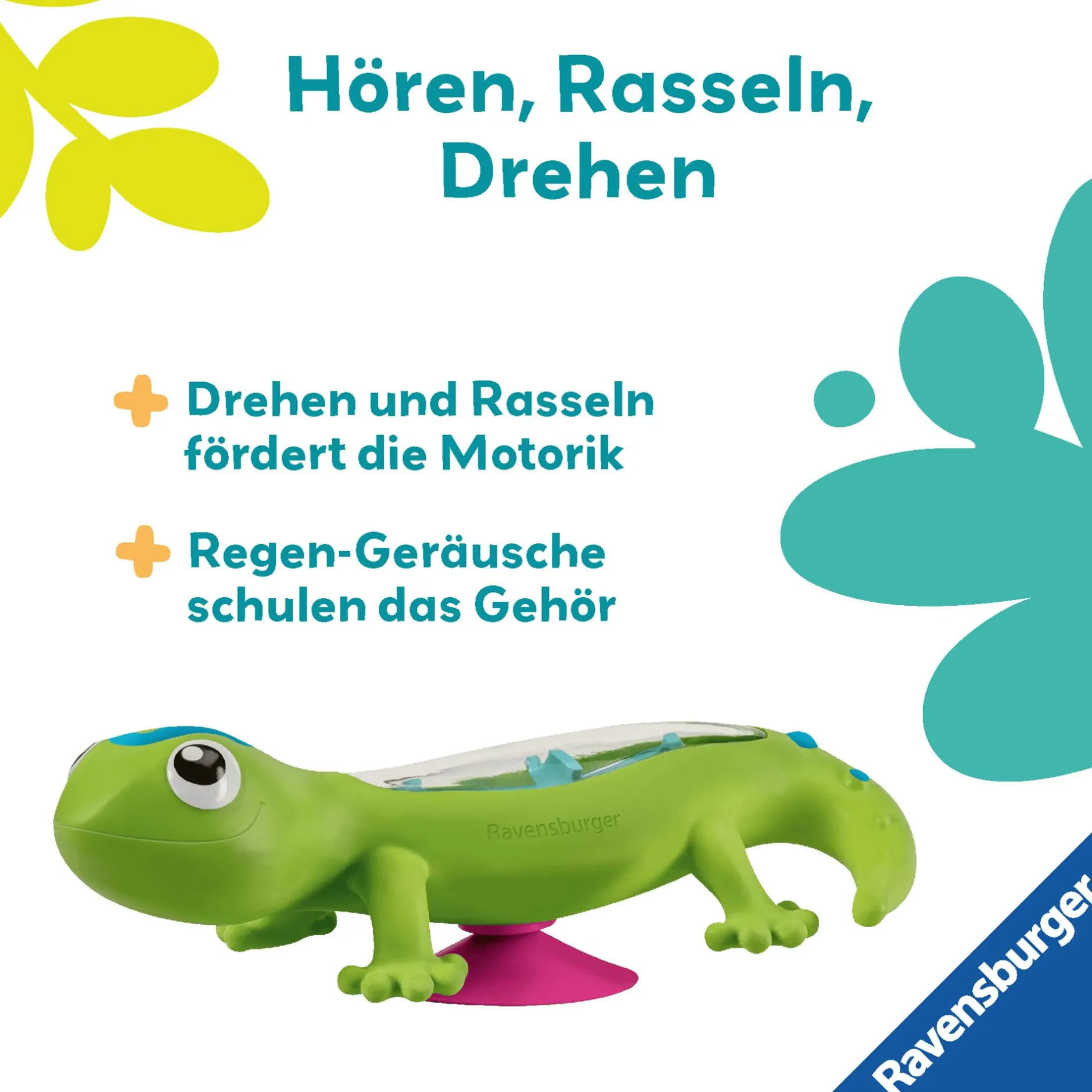 Ravensburger Play+ Regenmacher Gecko* Rasseln & Greiflinge