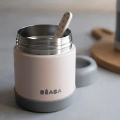 Bu00c8ABA Portionsbehätler Edelstahl 300ml Hellrosa* Nahrungsbehälter