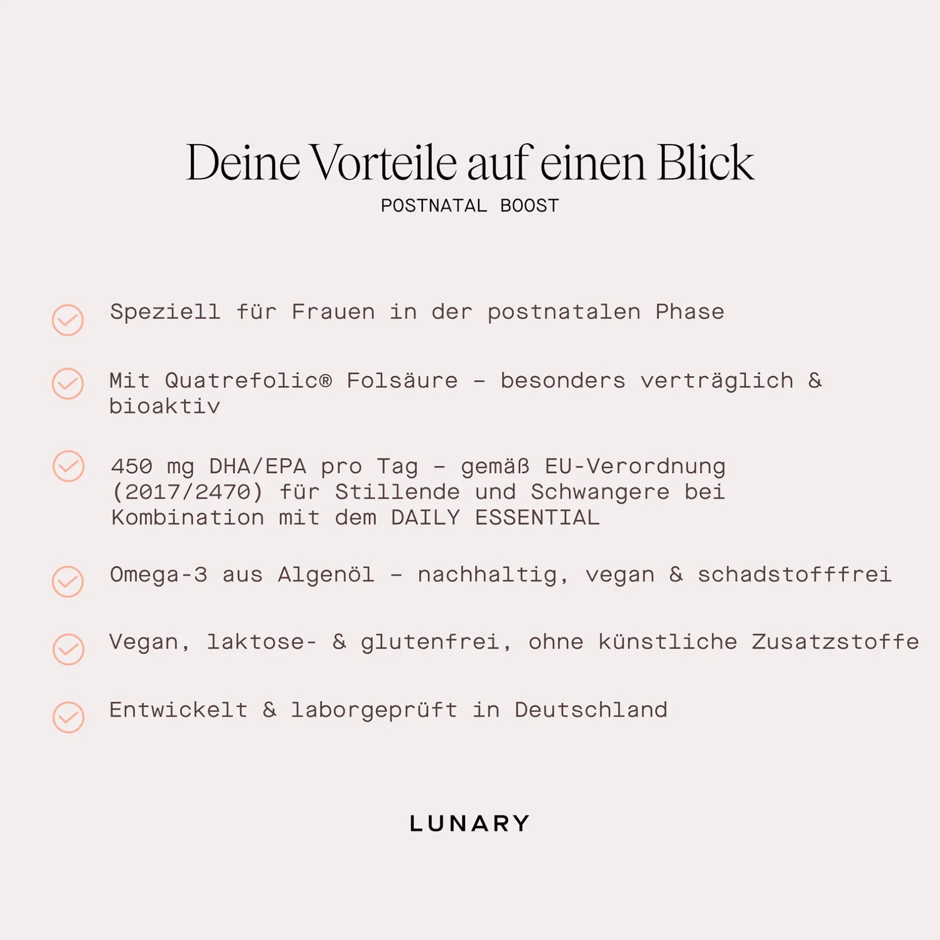 Lunary Postnatal Boost* Hausapotheke|Nahrungsergänzung & Vitamine