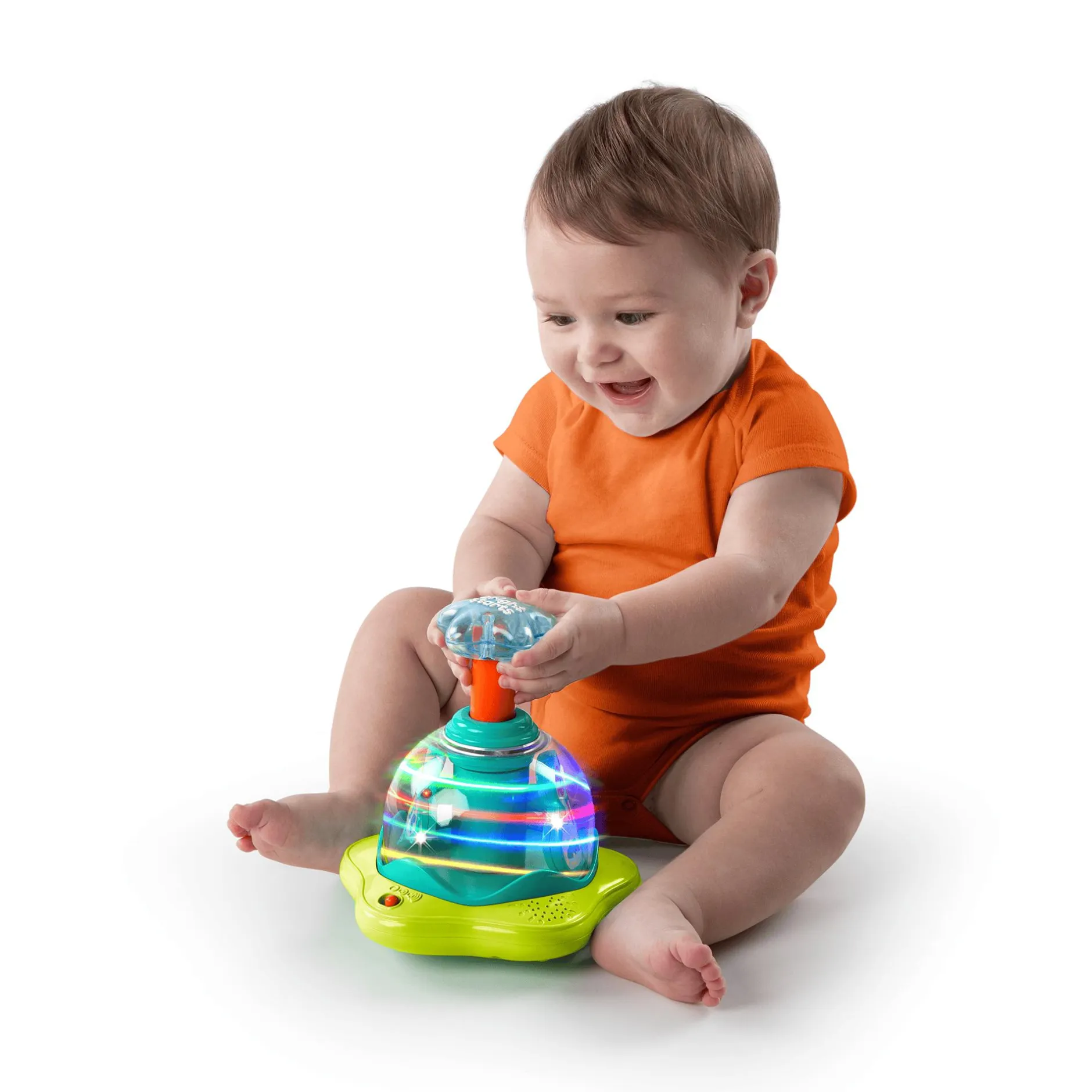 BrightStarts Press & Glow Spinner*Kinder Lernspielzeug|Musik