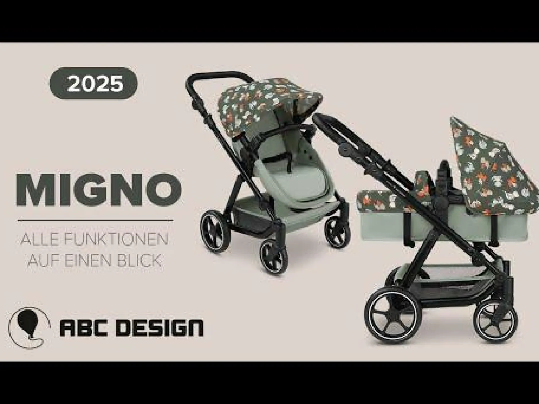 ABC DESIGN Puppenwagen Migno - Teddy*Kinder Puppen & Puppenwagen