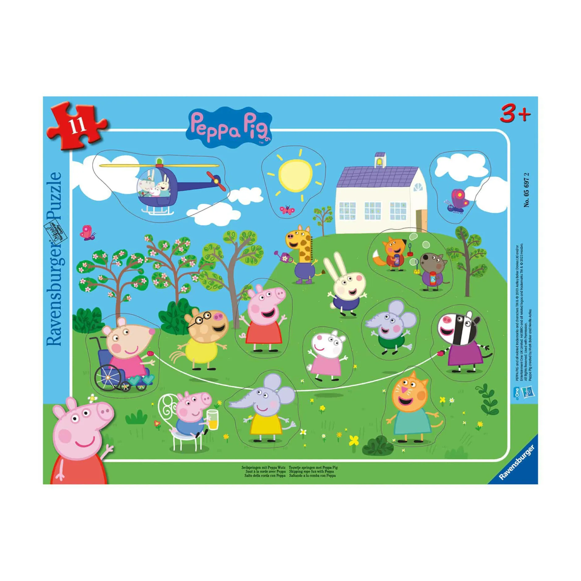 Ravensburger Rahmenpuzzle Seilspringen mit Peppa Wutz*Kinder Lernspielzeug|Spielzeug Ab 4 Jahren