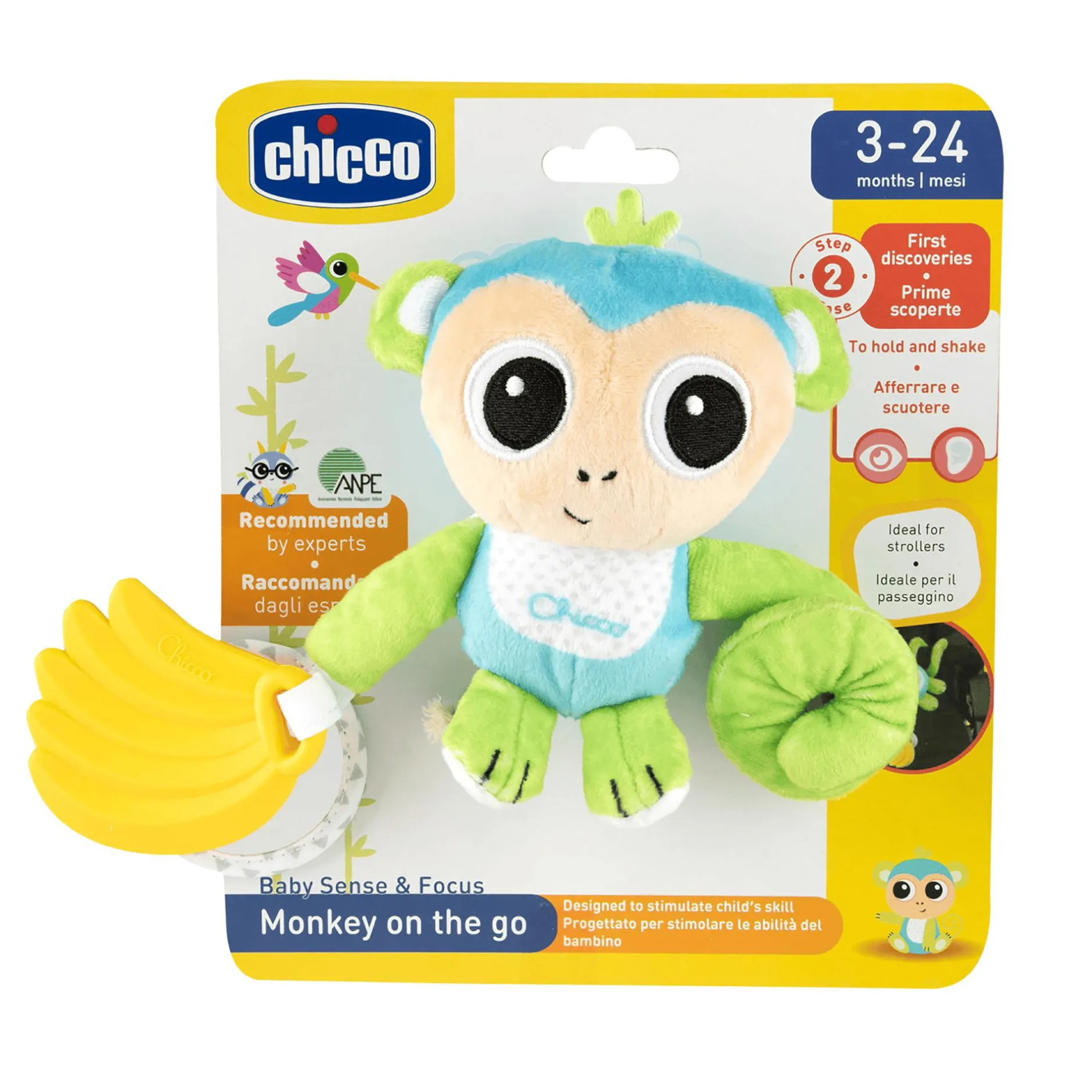 chicco Rassel Monkey On The Go* Zahnungshilfen|Rasseln & Greiflinge
