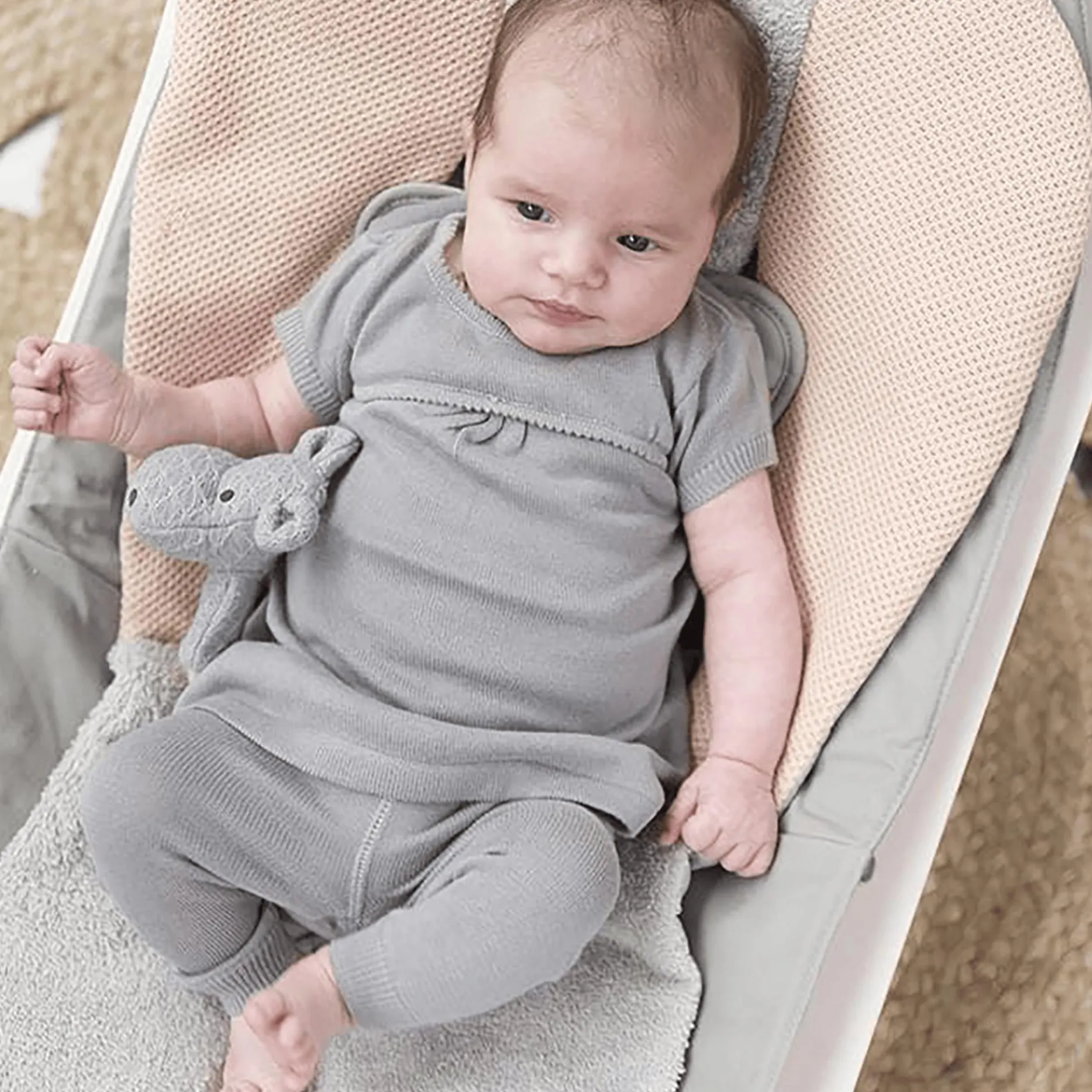 baby's only Rassel Nilpferd grau* Rasseln & Greiflinge