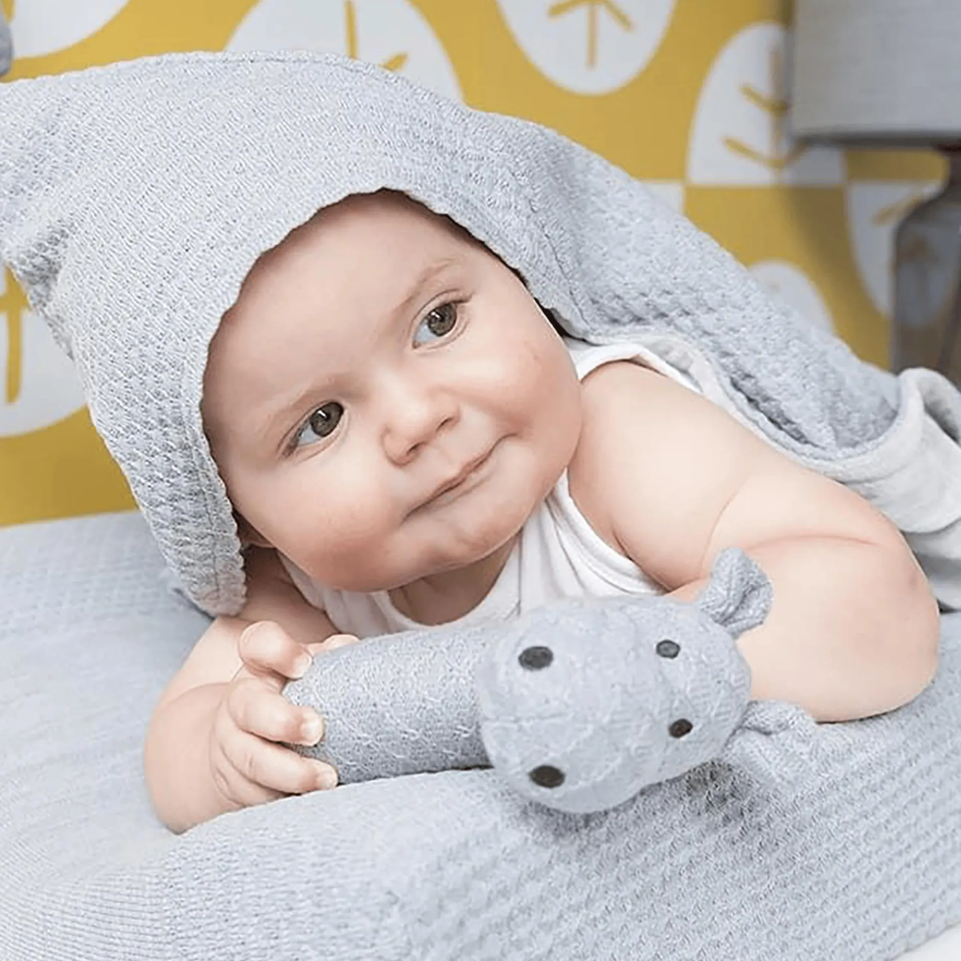 baby's only Rassel Nilpferd grau* Rasseln & Greiflinge